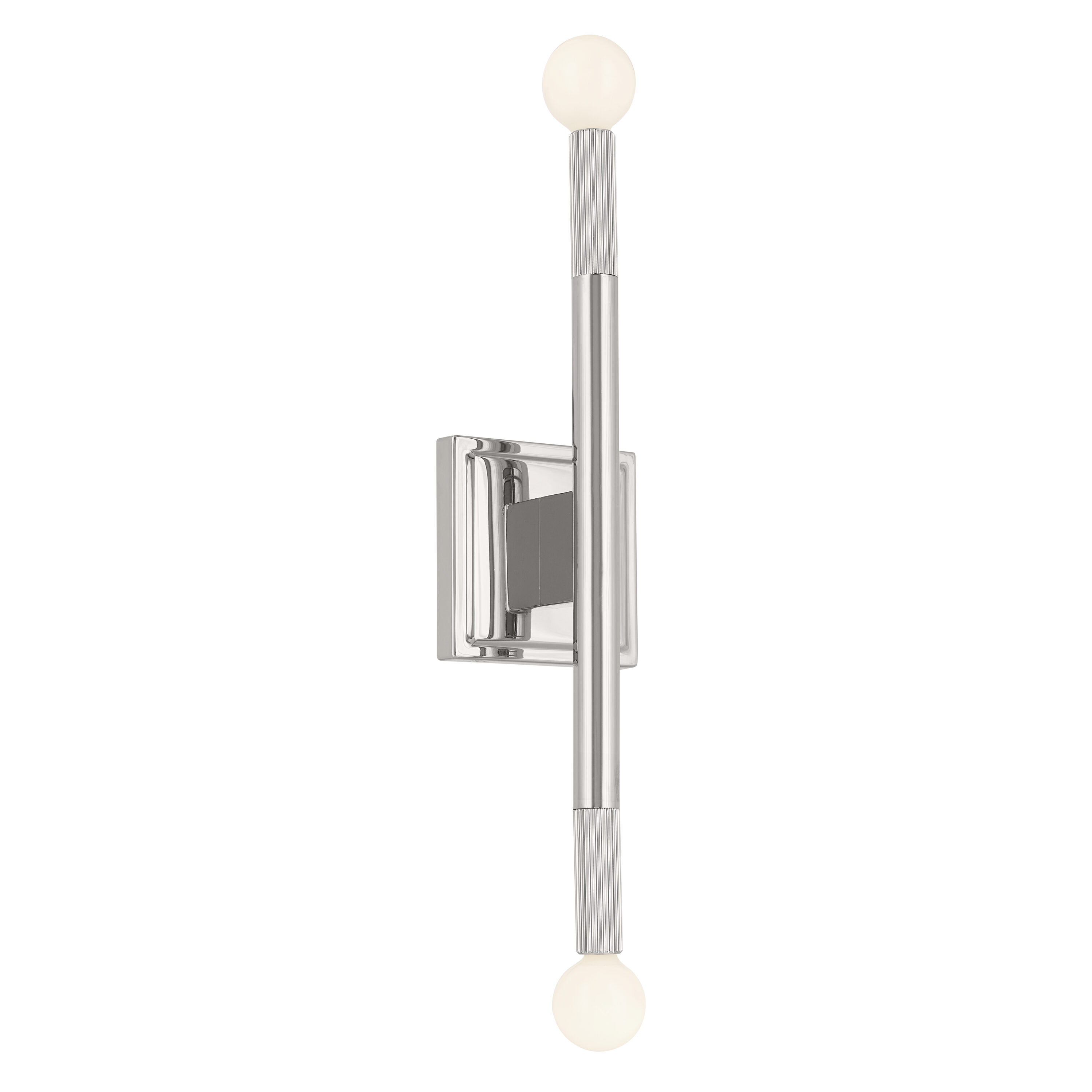 Kichler 52556PN Odensa 5-in W 2 -Light Polished Nickel Wall Sconce