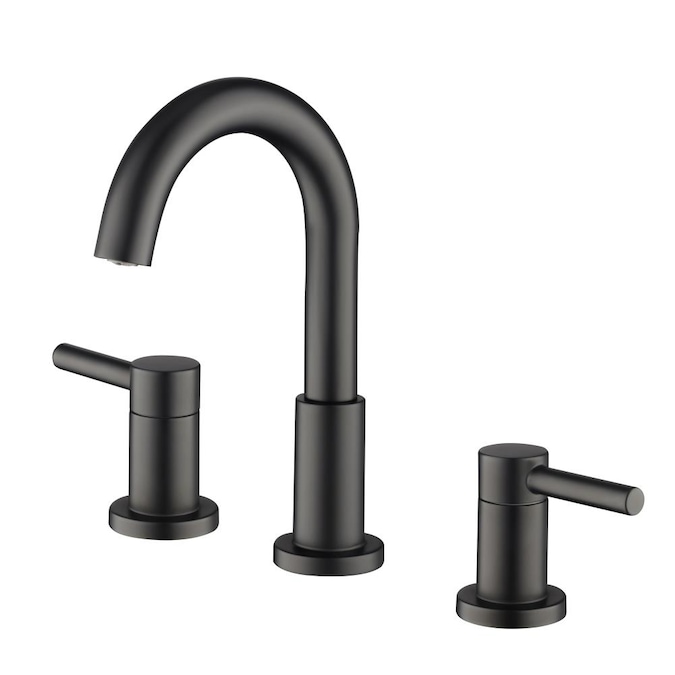 Jacuzzi Duncan Matte Black 2 Handle 8 In Widespread Watersense Bathroom Sink Faucet With Drain The Faucets Department At Com - Jacuzzi Bathroom Sink Drain Installation