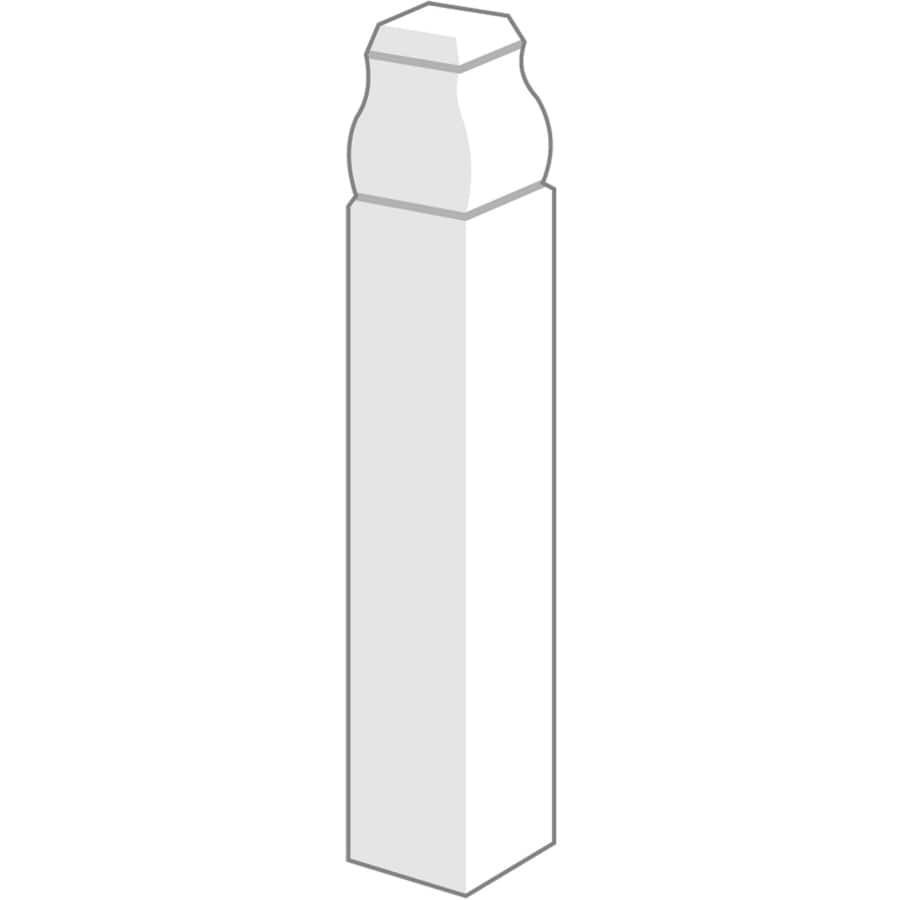  MN600 6-1/2-in x 1-1/16-in Interior Unfinished Wood MN600 Inside corner Baseboard Moulding Block