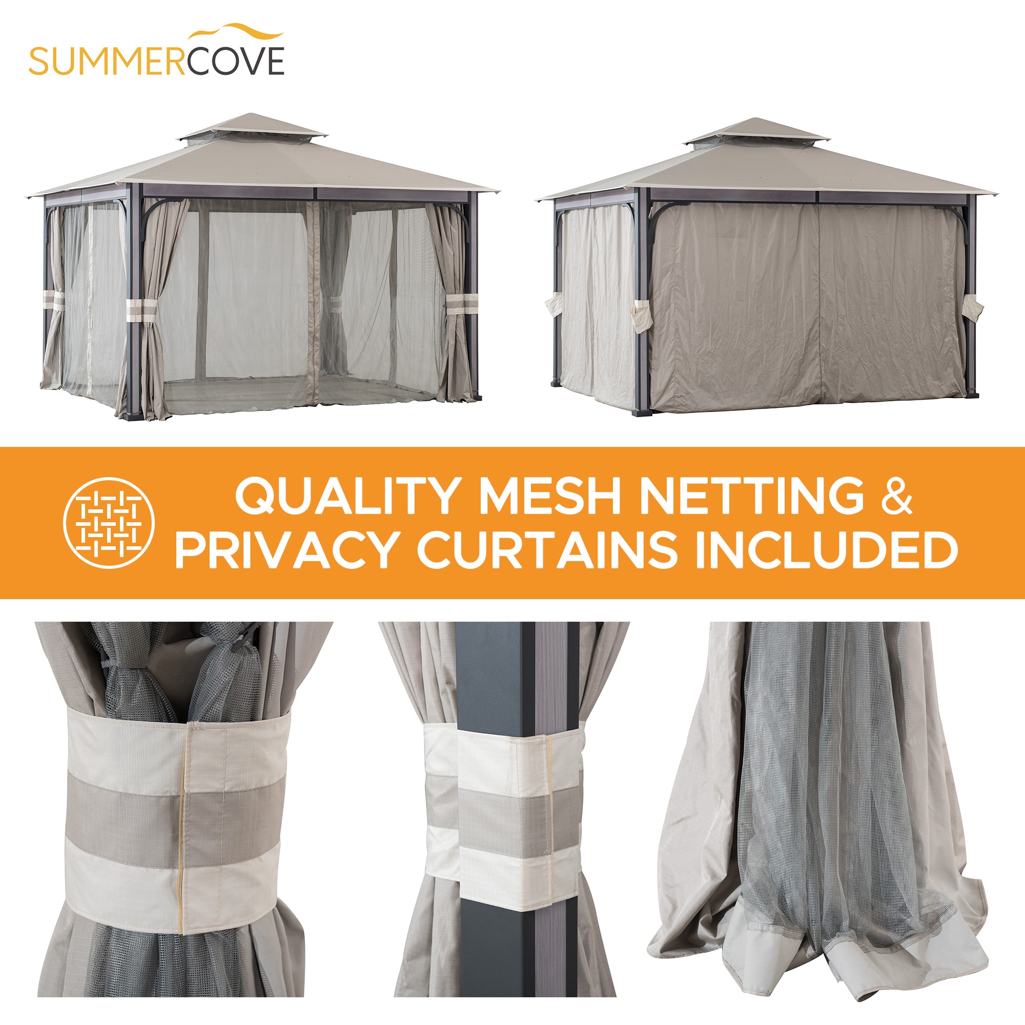 Sunjoy A101015300 Wood-Resin-Gazebos - View #7