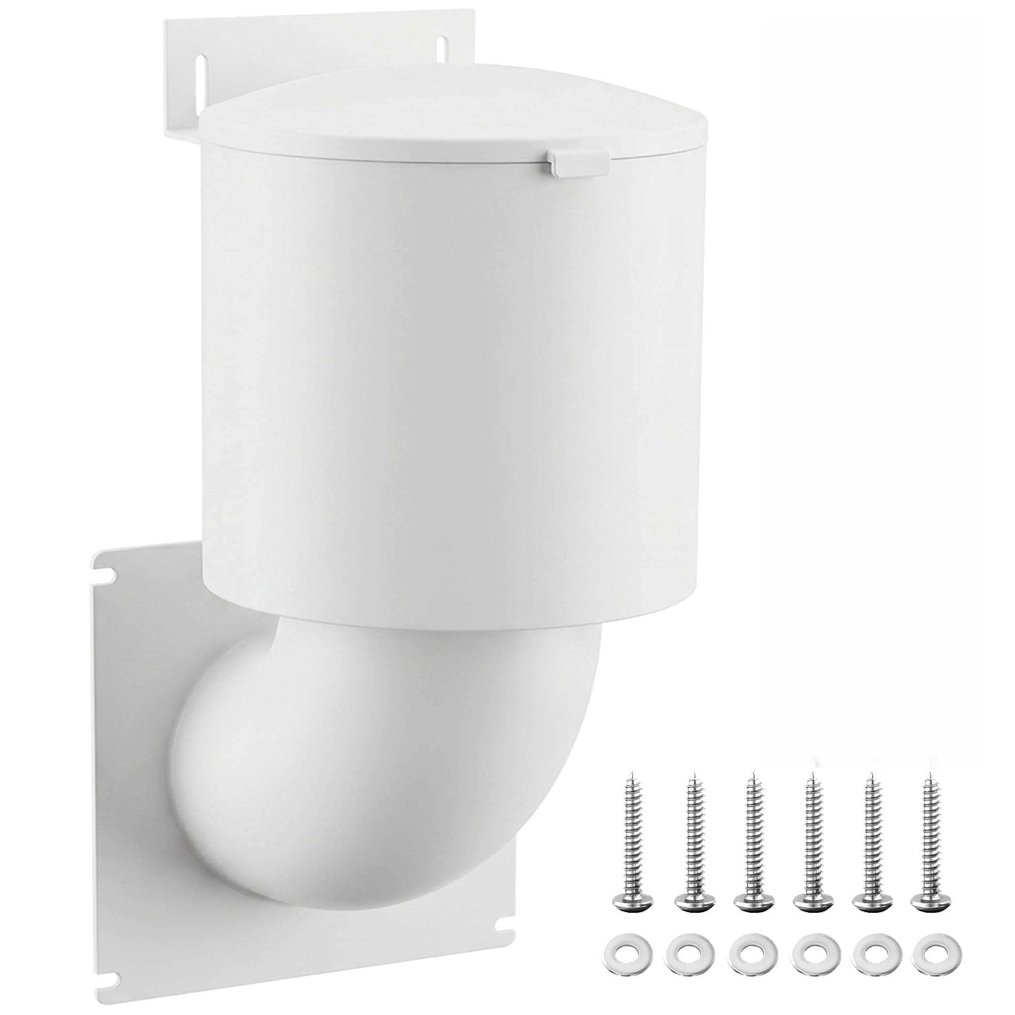 Angel Sar 4 Inch White Dryer Vent Cover UV Resistant with Screws and Washers for Outdoor Natural Energy Saving Exhaust
