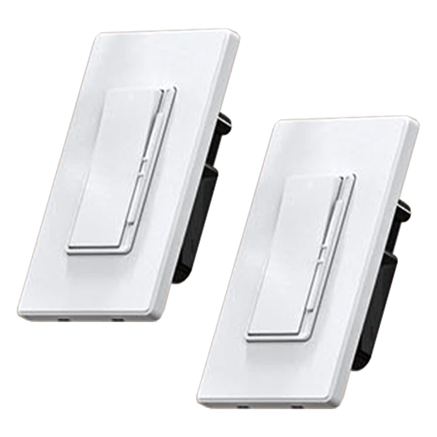 ELEGRP Digital Dimmer Light Switch for 300W Dimmable LED CFL Lights and 600W Incandescent Halogen Single Pole 3Way LED Slide Dimmer Light Switch Wall Plate Included UL Listed 2 Pack
