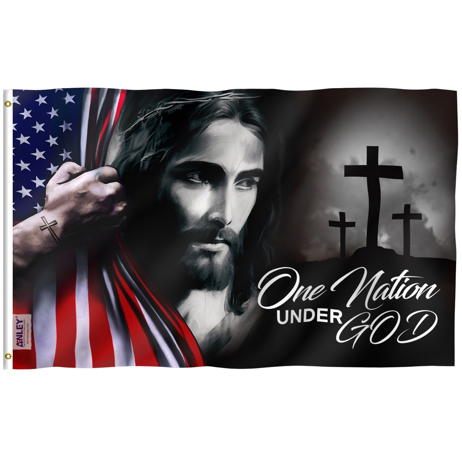 One Nation Under God Flag Good Friday Christian Jesus Flag Decorative ...