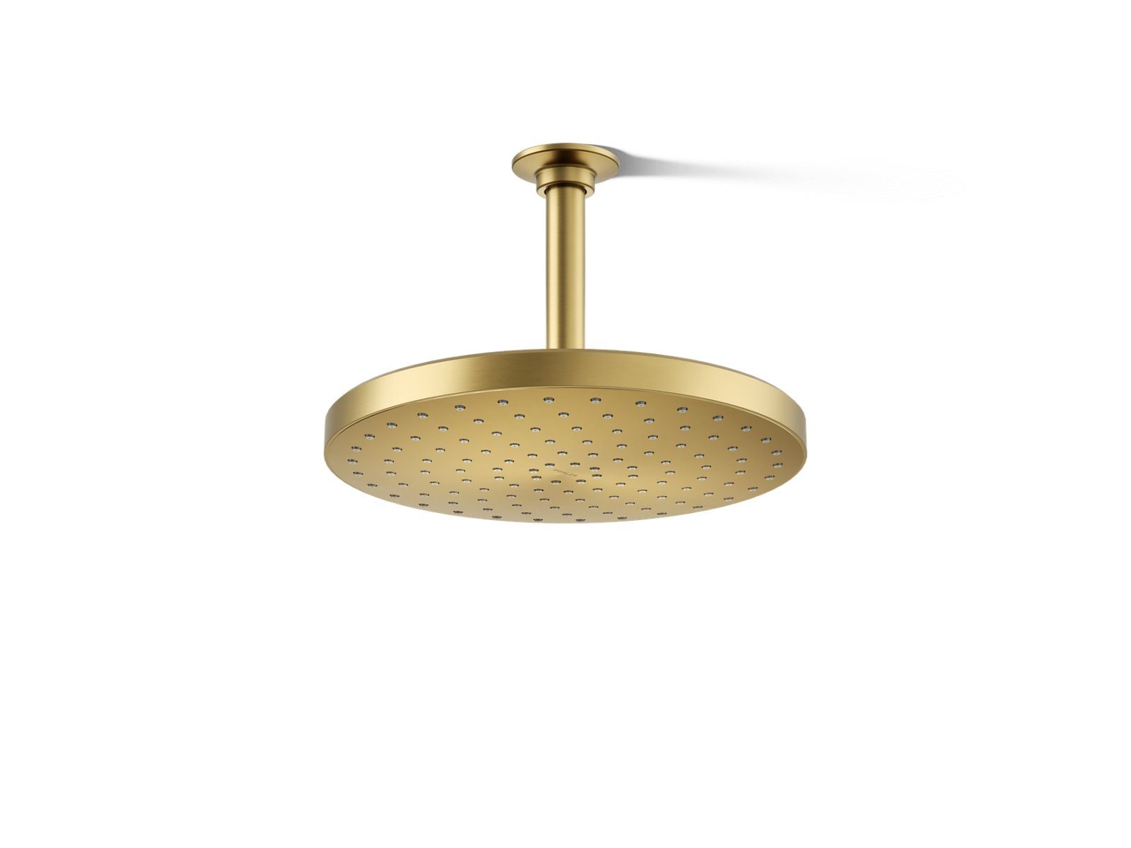 KOHLER 76465-Y-2MB Awaken 1 -Spray Vibrant Brushed Moderne Brass 9.88-in Round Fixed High Pressure Rain Shower Head 2.5 GPM