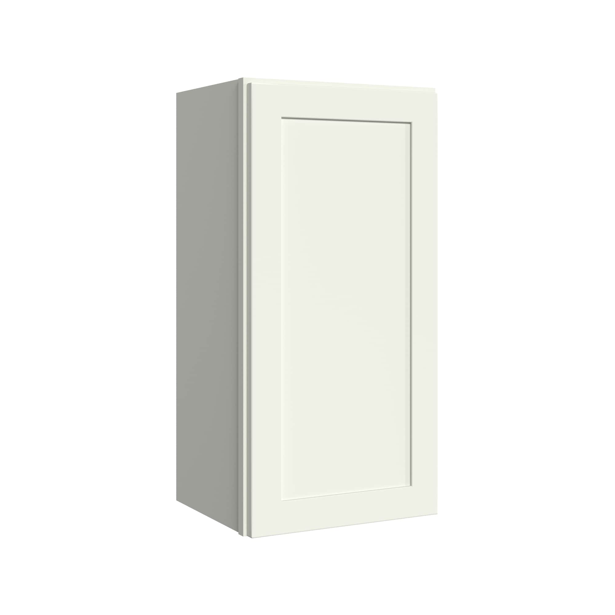 KraftMaid Momentum W1530RG71 Deveron 15-in W x 30-in H x 12-in D Dove White Wall Fully assembled Plywood Cabinet (Recessed Panel Shaker)