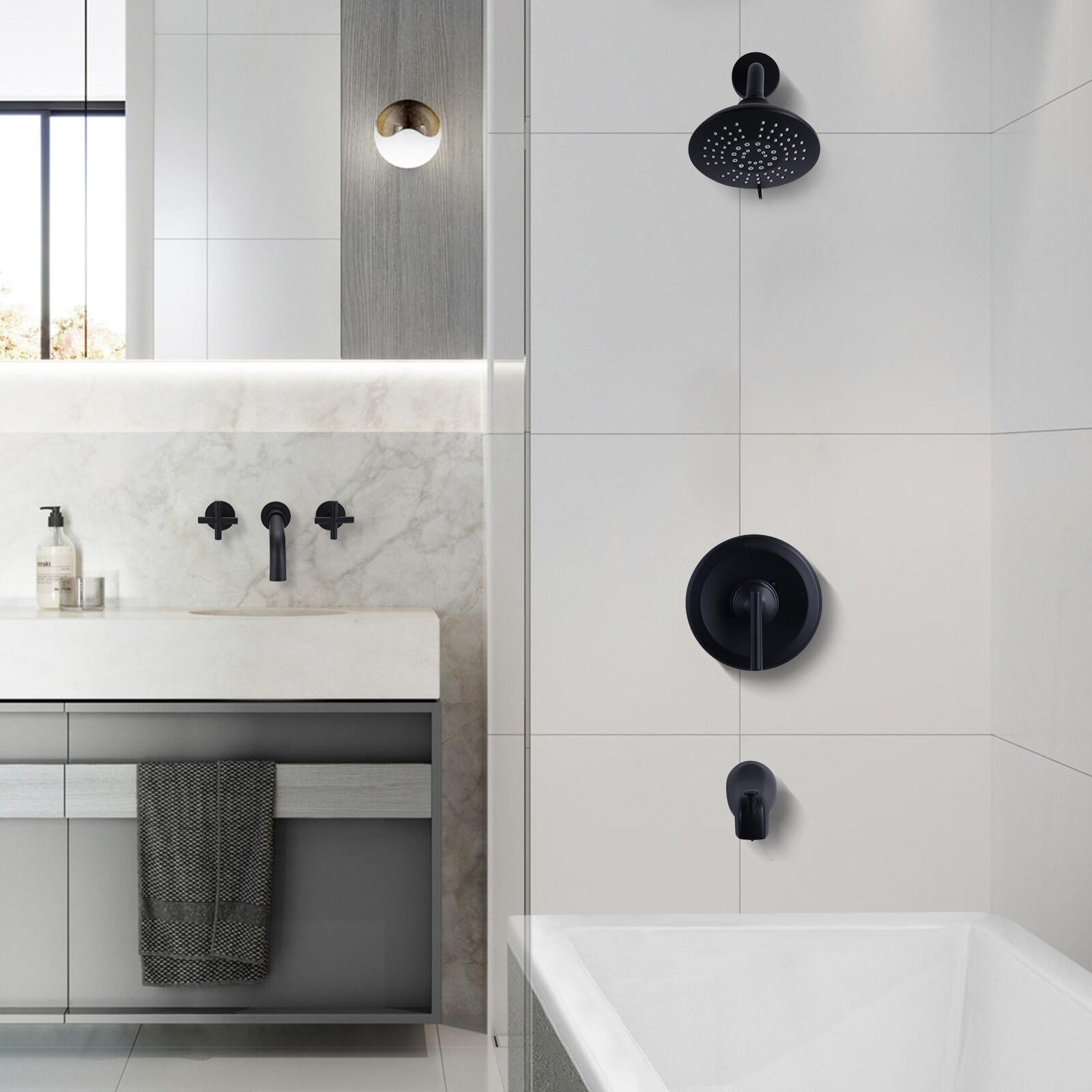 WOWOW 3090600D-LW Showerhead-Bar-Panels - View #4
