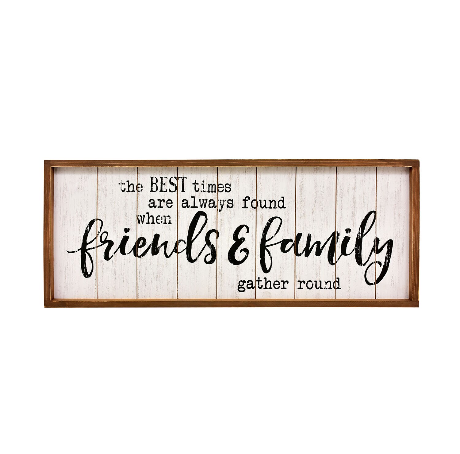 Parisloft PSG16 Brown Wood Framed 11.9-in H x 30-in W Inspirational Wood Sign