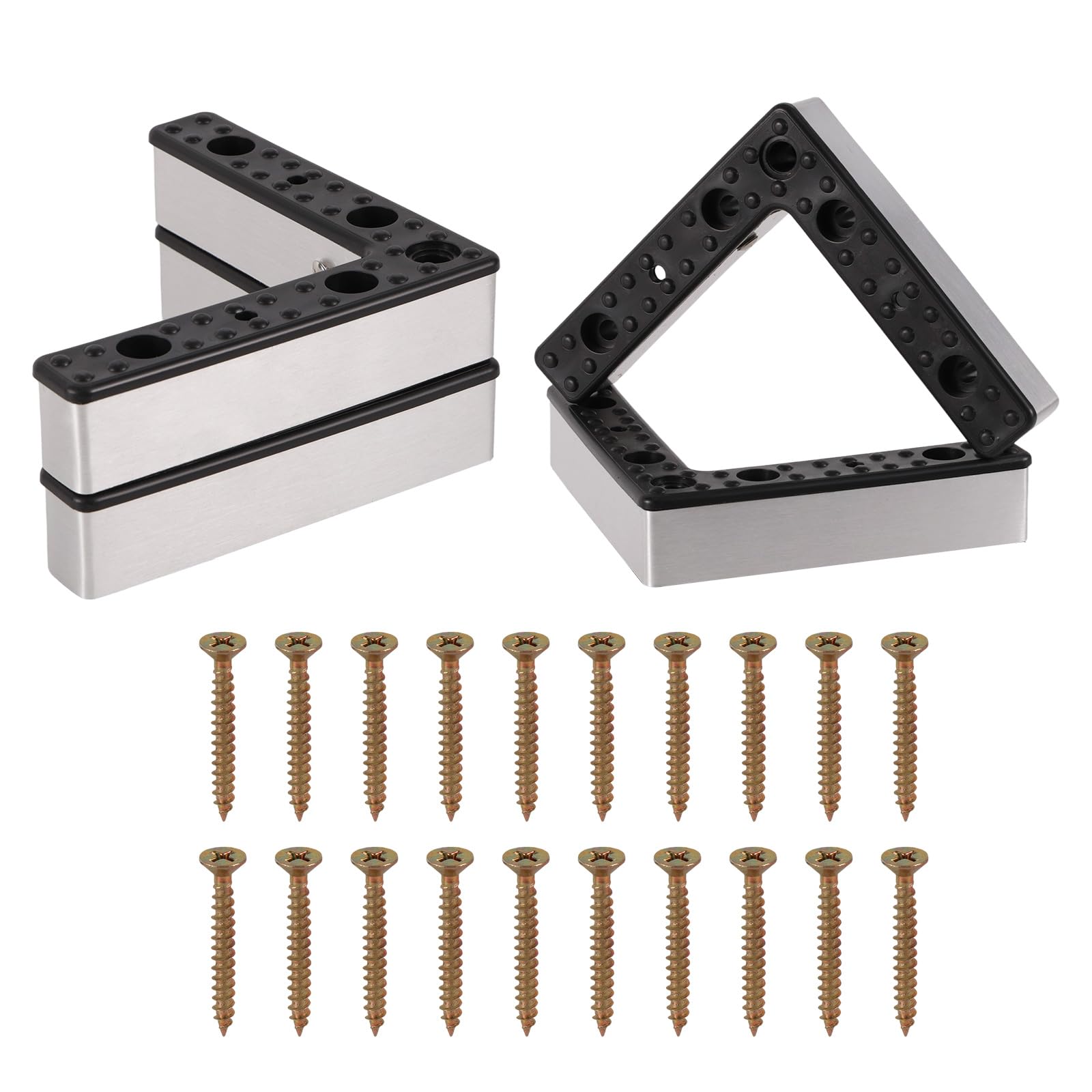 Aoibox  L Shaped Furniture Leg Replacement Set 4 72 x 4 72 x 1 06 in with Mounting Screws for Outdoor Sofas