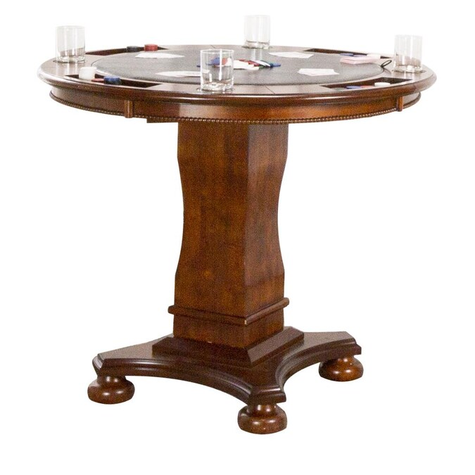 Sunset Trading Bellagio Distressed Brown Cherry With Espresso Seats Round Counter Table Wood Base At Com Sunset Trading Bellagio Distressed, Round Counter Table