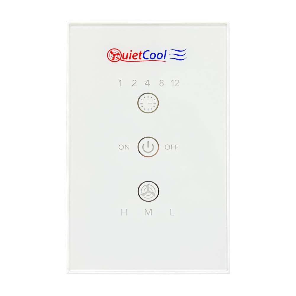 QuietCool IT-RFGLSSWITCH-01 Clear 12-Hours Digital Whole House Fan Timer