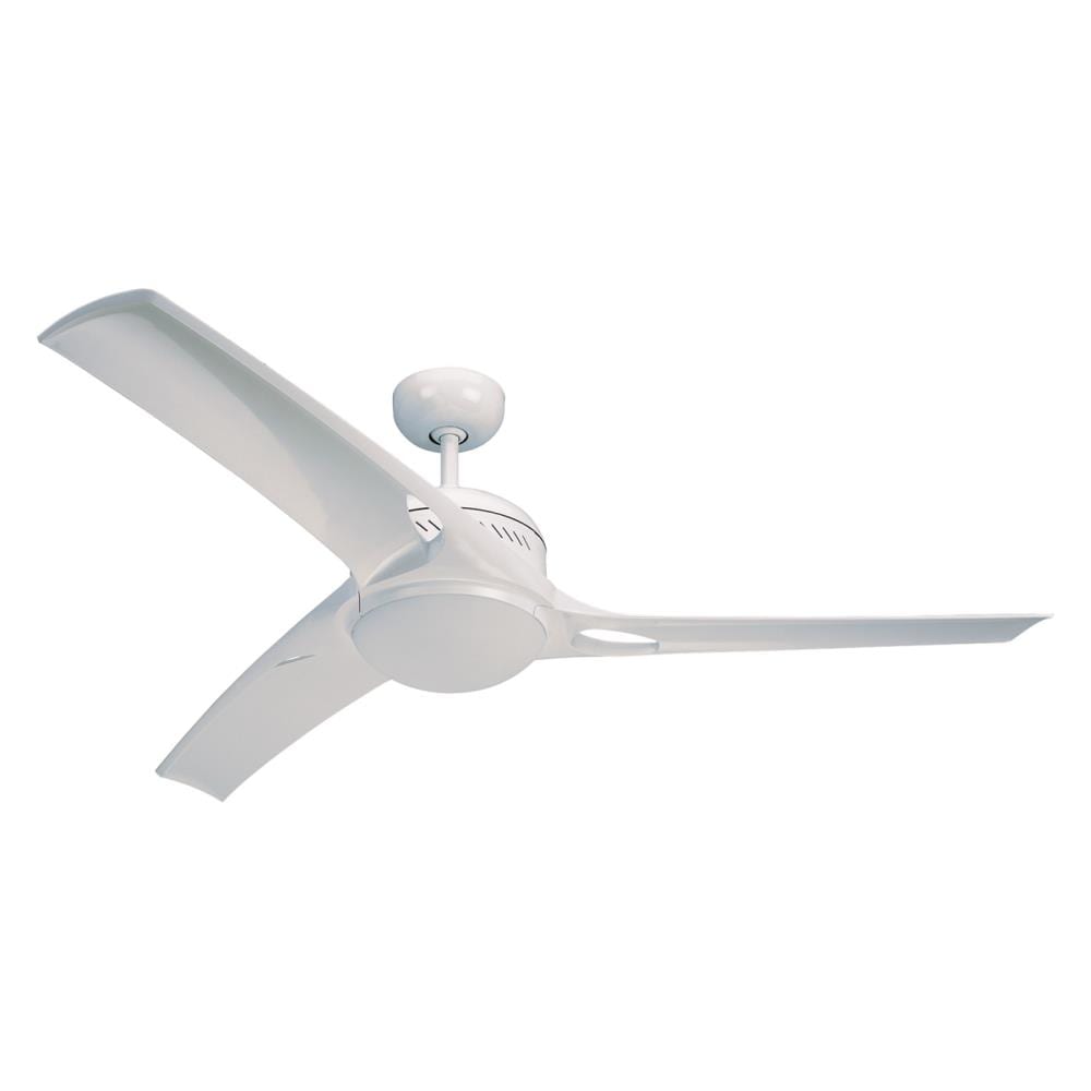 Monte Carlo 3MO52WHO-L Mach One 52-in White Propeller Ceiling Fan with Light Kit and Remote (3-Blade)