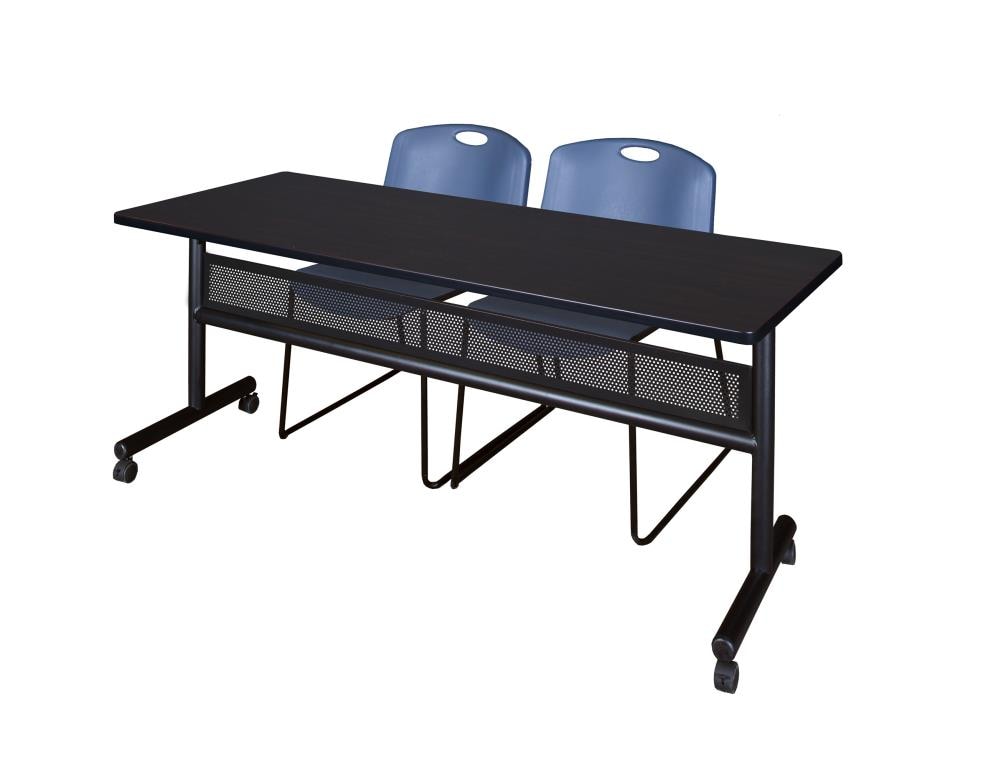 Regency MKFTM7224MW44BE Training Brown 4-Person Training Table (72-in W x 29-in H)