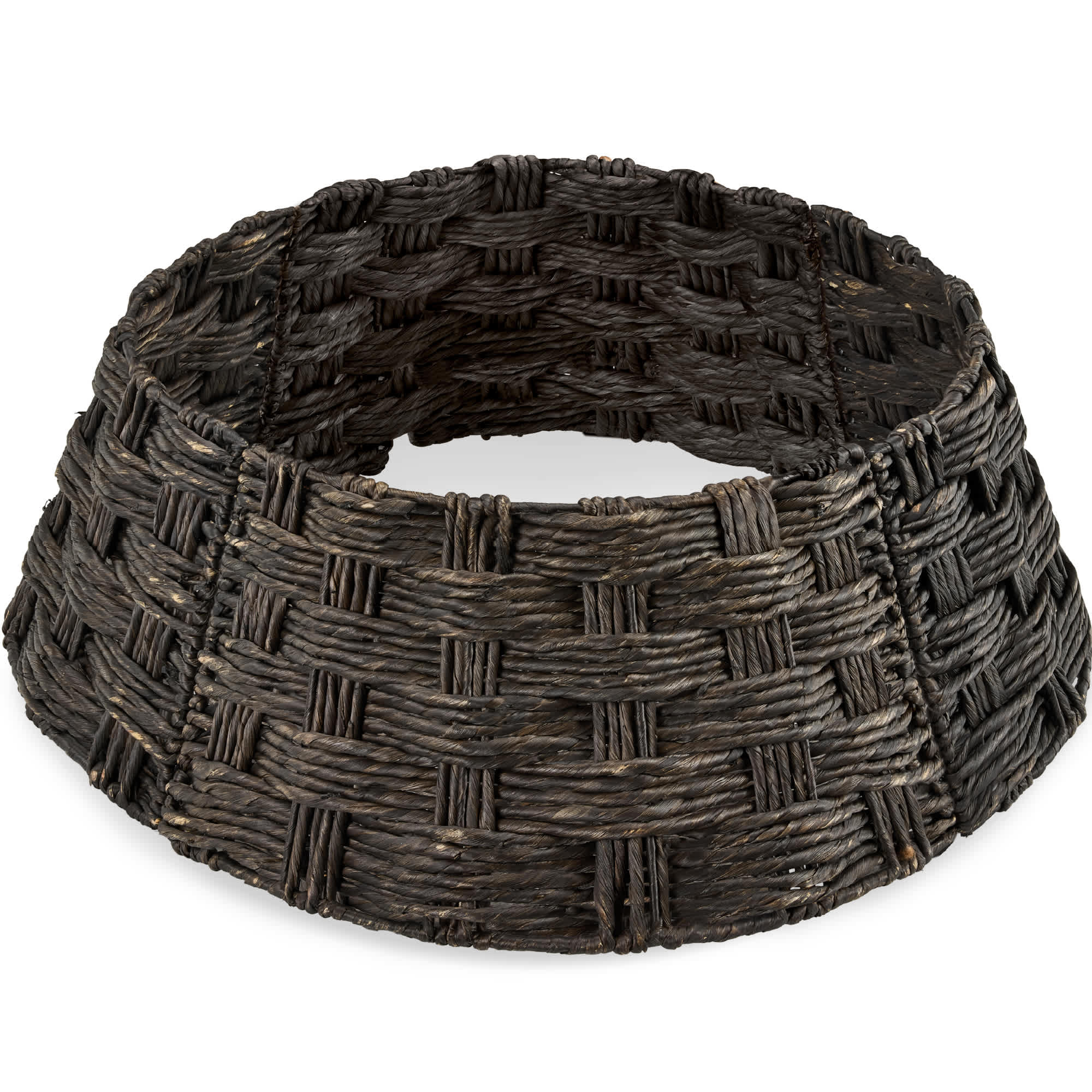 Best Choice Products -  36in Basket Woven Hyacinth Christmas Tree Collar Tree Skirt Accessory w/ ...