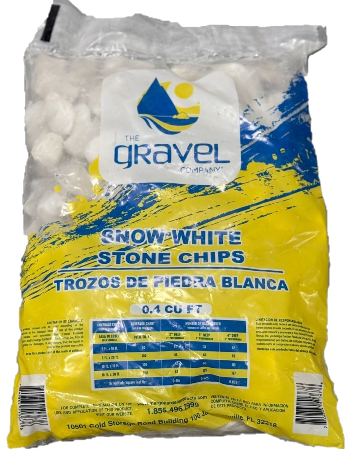 Beach Pebble Company BPCWMC1-30 Decorative stone chip 0.4 cu ft White Decorative rock (Less than 0.5-in)