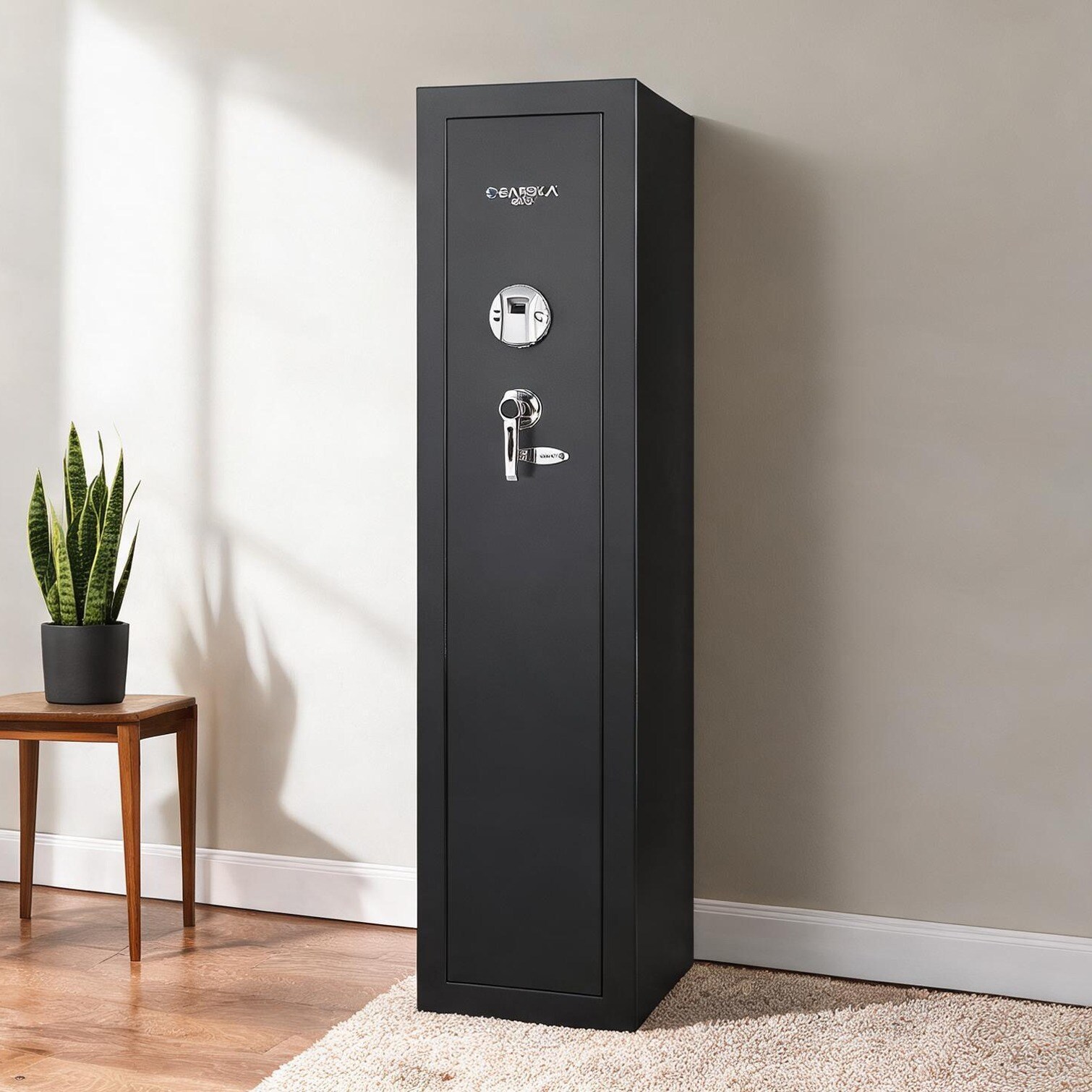 Watnature Safe combining Home Security and 13.4 x 13.8 x 57 in with Silent Access Mode and Black Steel