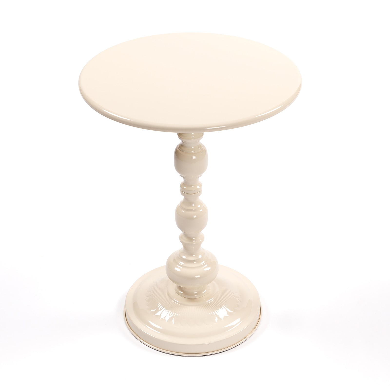 Clihome CL-CN1-BL 15.7-in W x 21.3-in H Cream White Composite Round Modern End Table Assembly Required