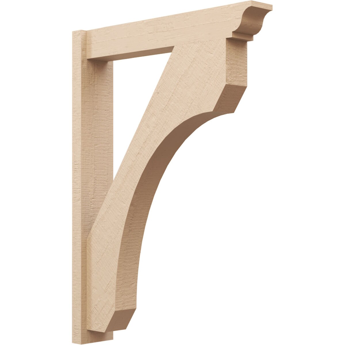 Ekena Millwork 2132851 Timberthane Rough Cedar Faux Wood Legacy Traditional Outlooker 6-in W x 32-in D x 44-in H Primed Tan