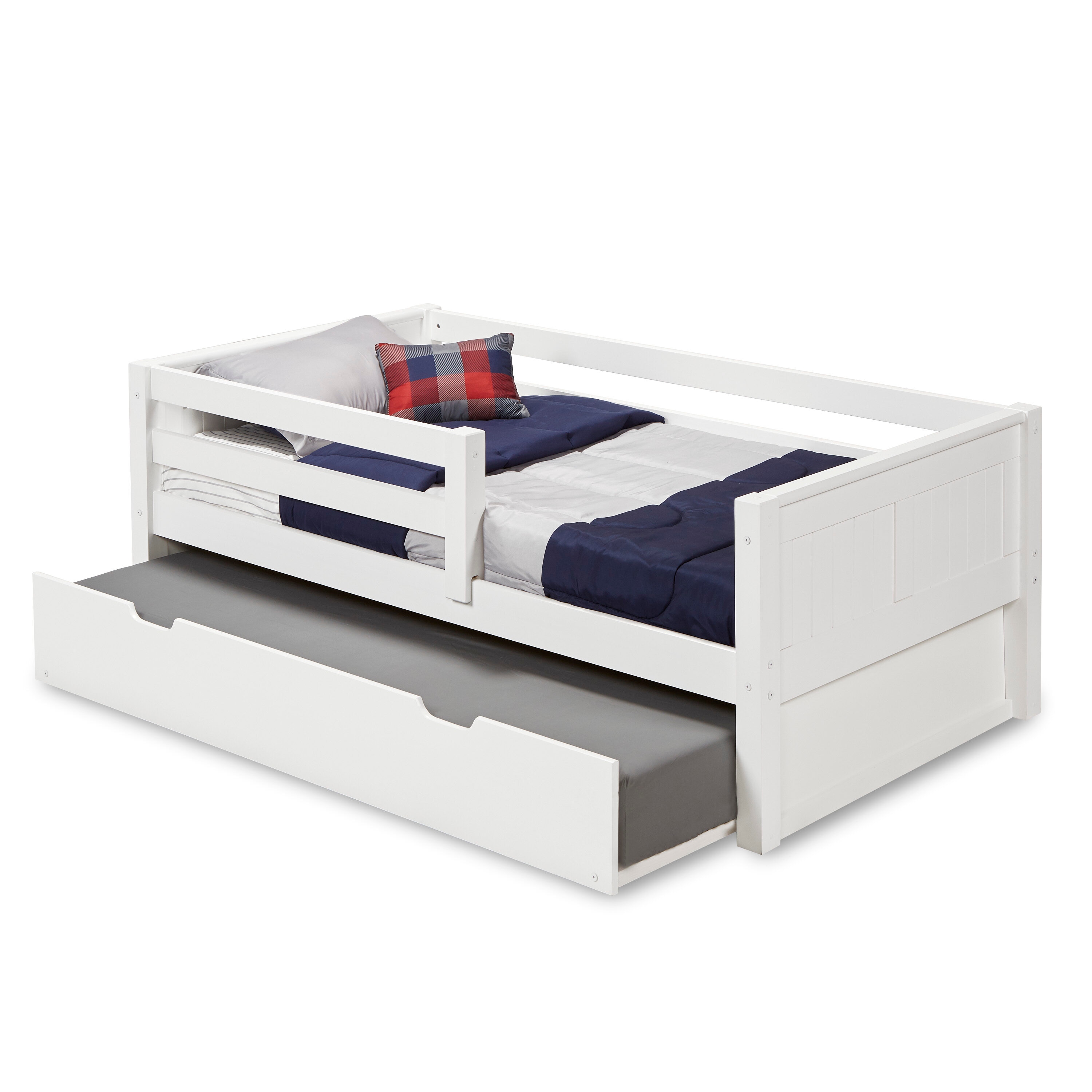 Camaflexi C3233TR White Twin Wood Bed frame Bed