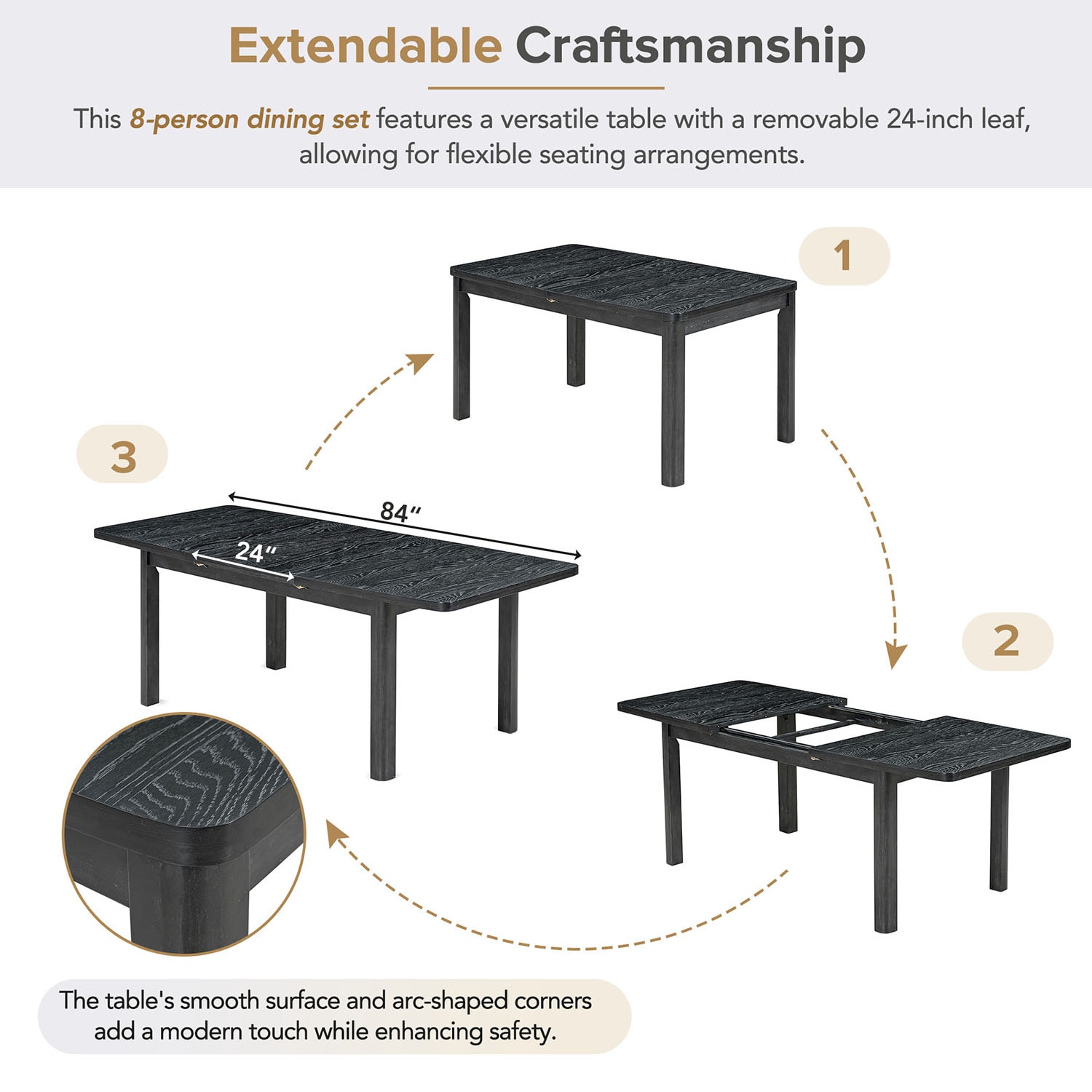 SINOFURN SYA010573BK Dining-Sets - View #11