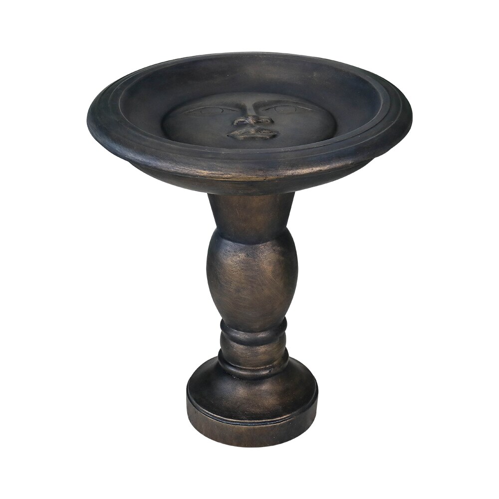 Watnature FD30037 22-in H Concrete Water Tiered Outdoor Fountain with Birdbath