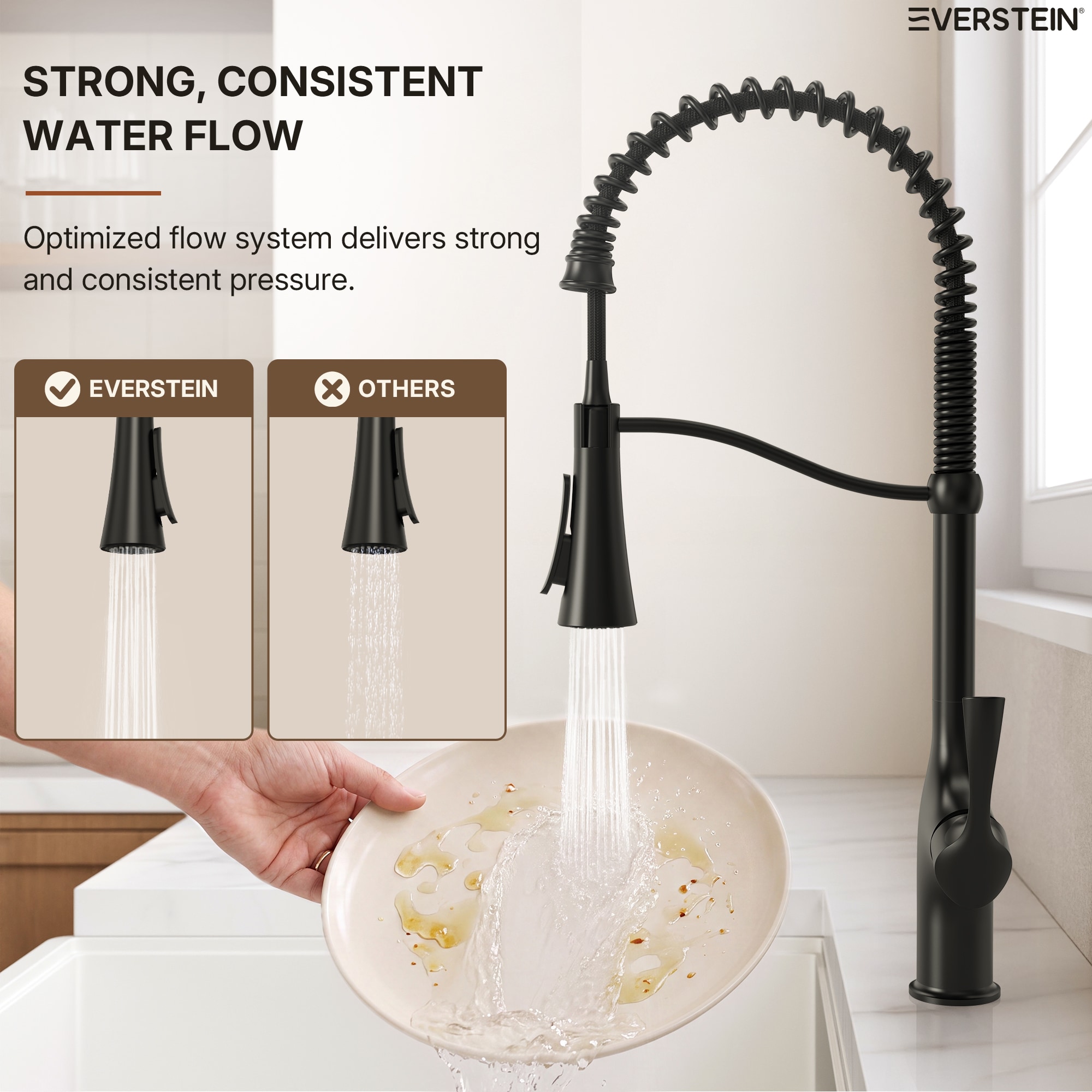 EVERSTEIN SFS-1343K-BK Kitchen-Faucets - View #4