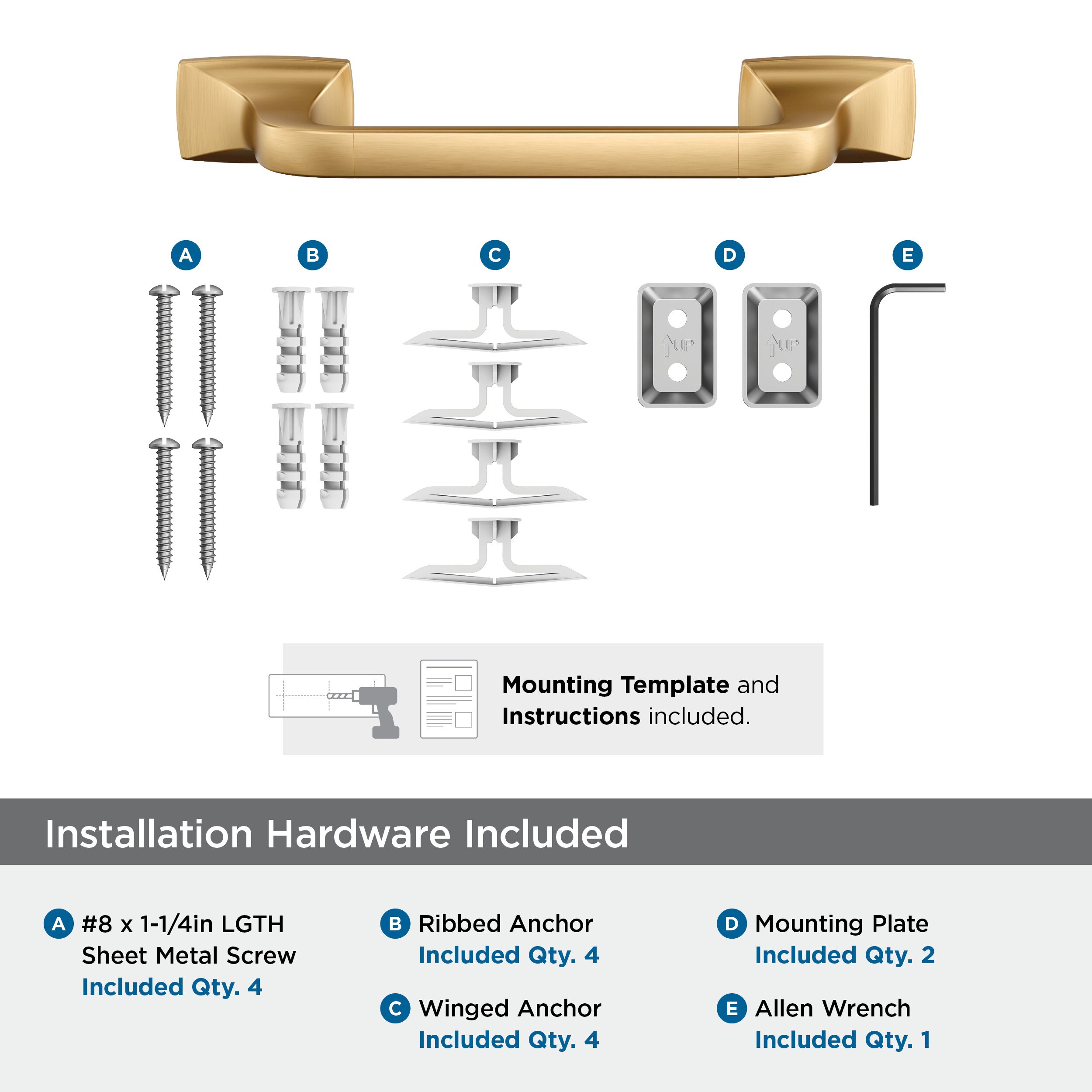 Champagne Bronze Wall Mounted Towel Bar