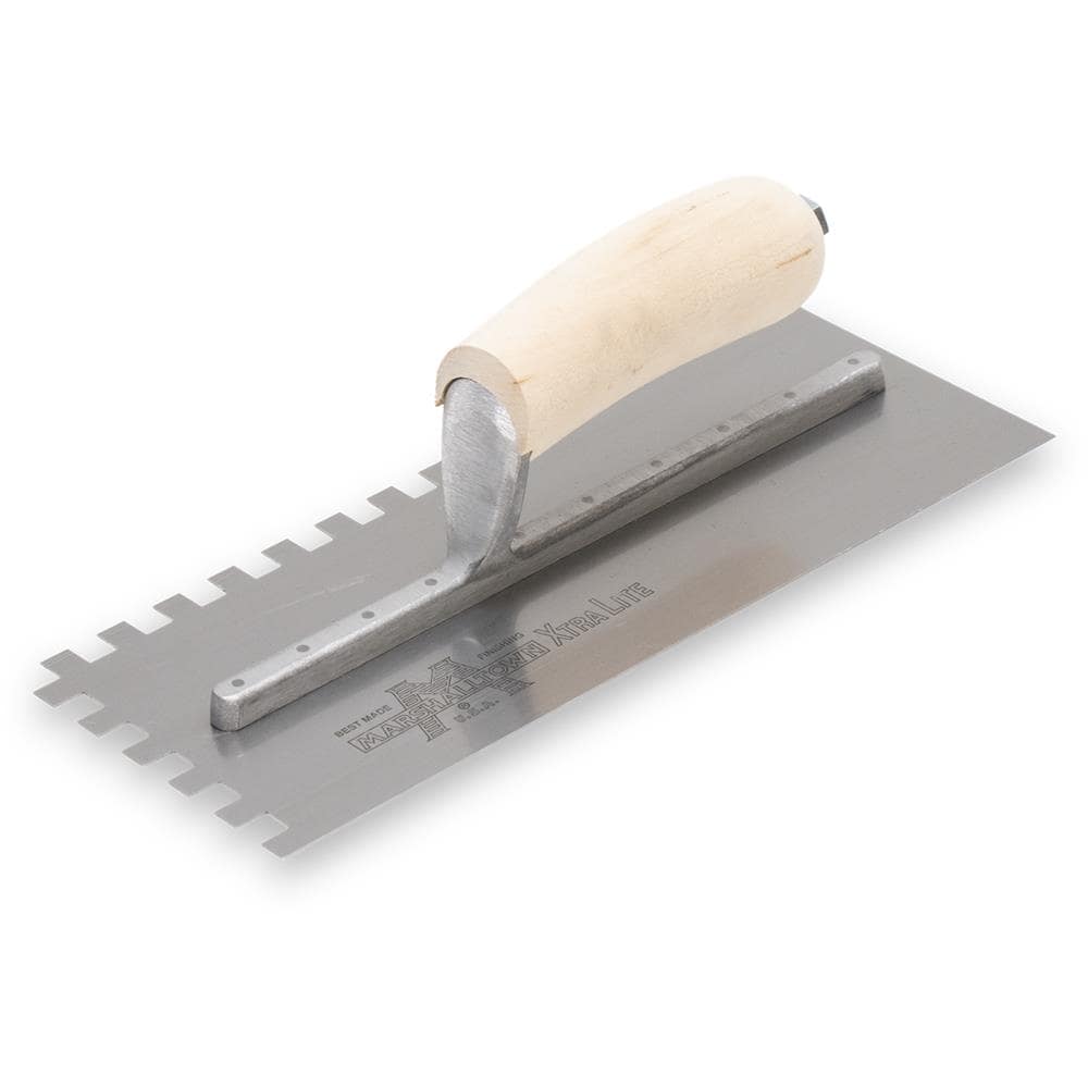 Marshalltown 5779S 3/8-in x 3/8-in x 3/8-in Ground Steel Square Notch Ceramic Floor Trowel