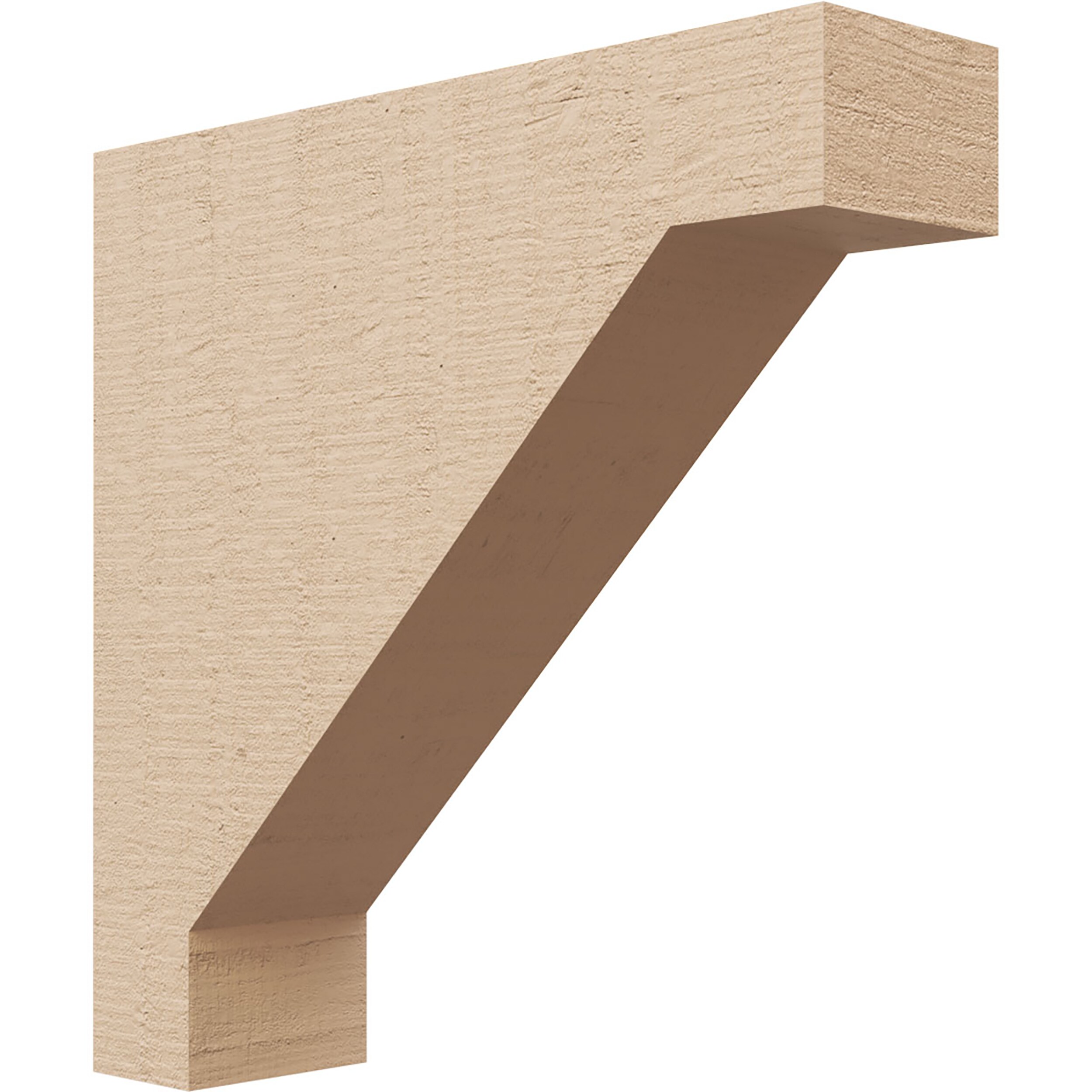 Ekena Millwork CORU03X12X12BURRCPR 6-in x 12-in x 6-in Rough Cedar Woodgrain TimberThane Primed Urethane Paintable/Stainable Corbel