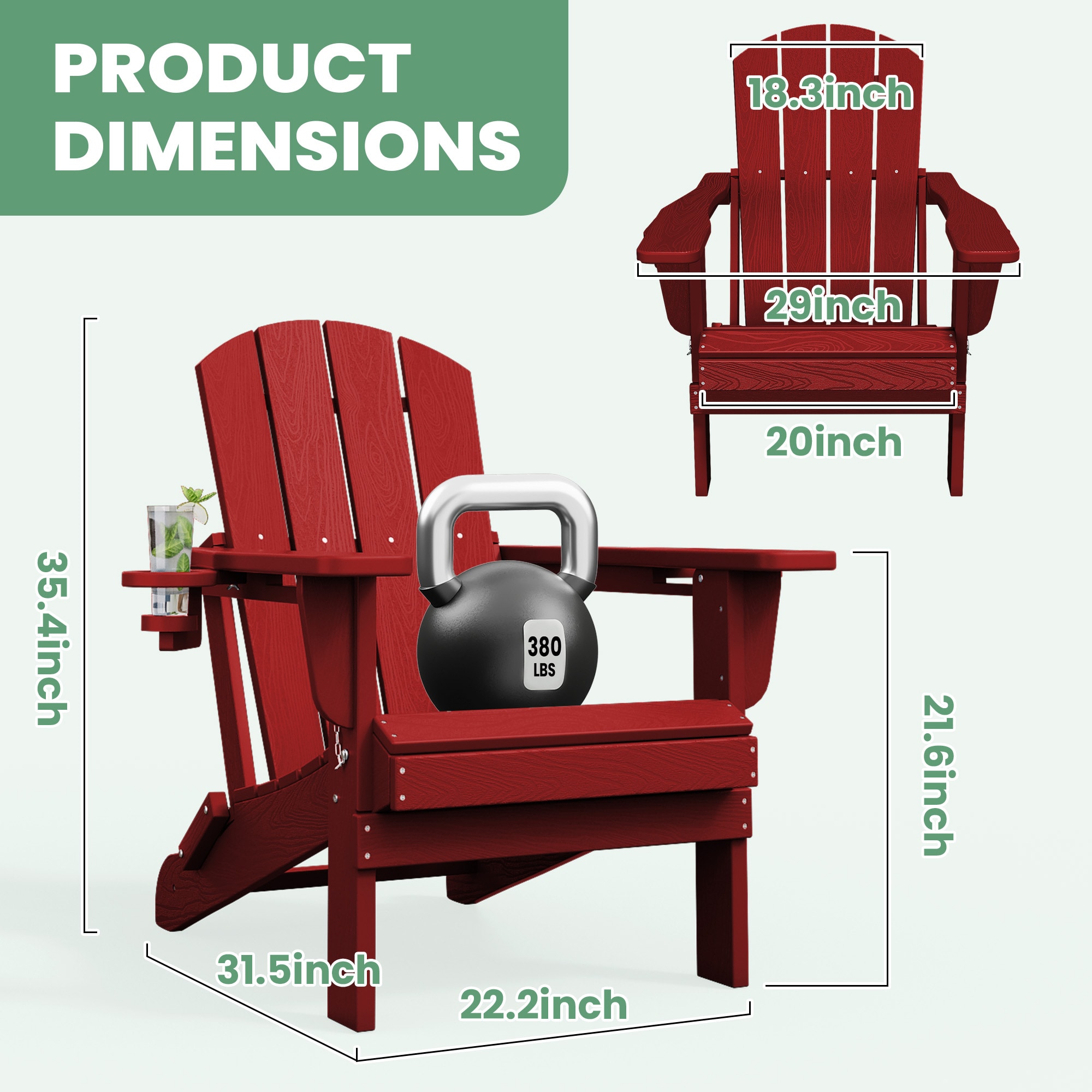 JEAREY ZDY-PE-GN Patio-Chairs - View #3
