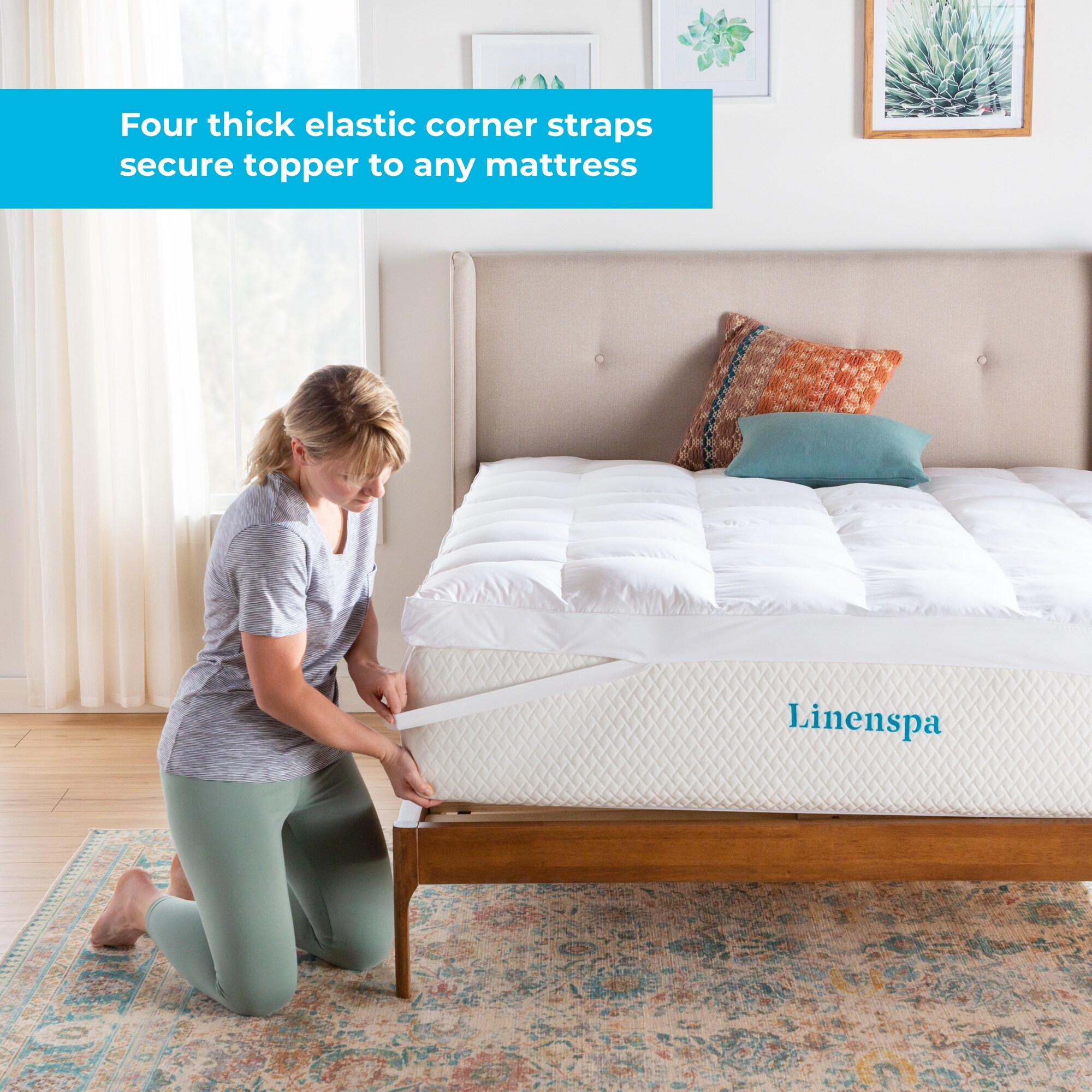 Linenspa Essentials 3-in D Cotton Queen Mattress Topper in the Mattress  Covers & Toppers department at