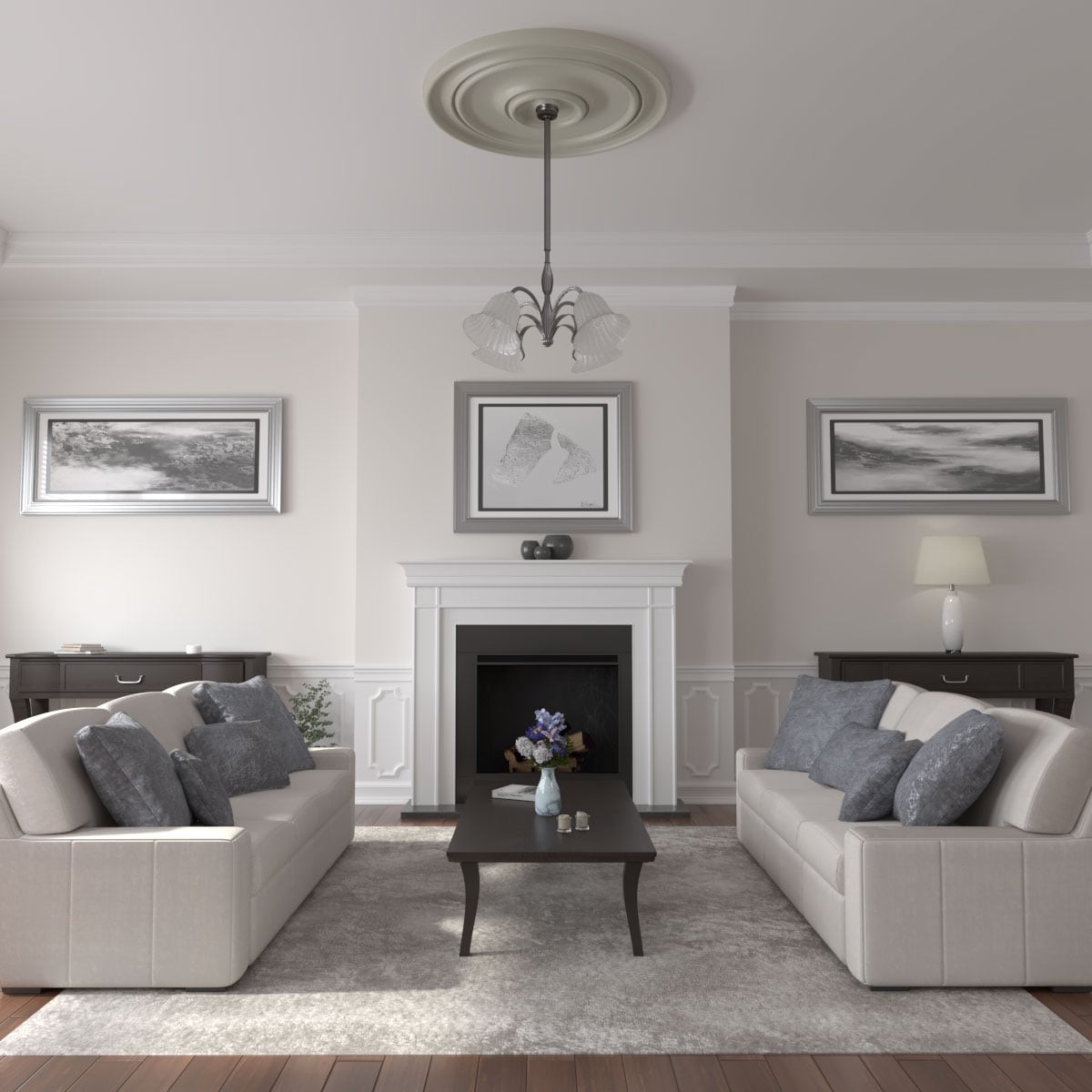 Ekena Millwork CM54TCLPCF Ceiling-Medallions - View #4