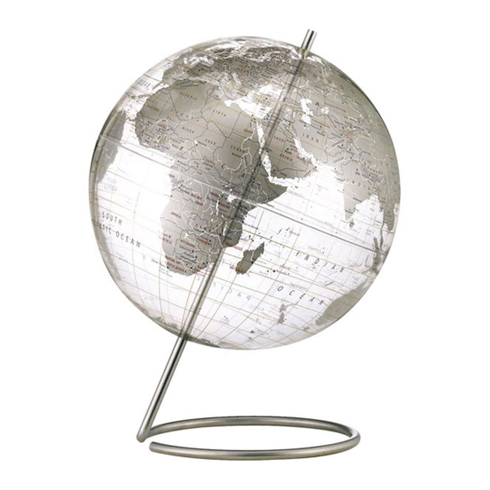 World Globe Black and Silver Metal stand 12" New Decorative 