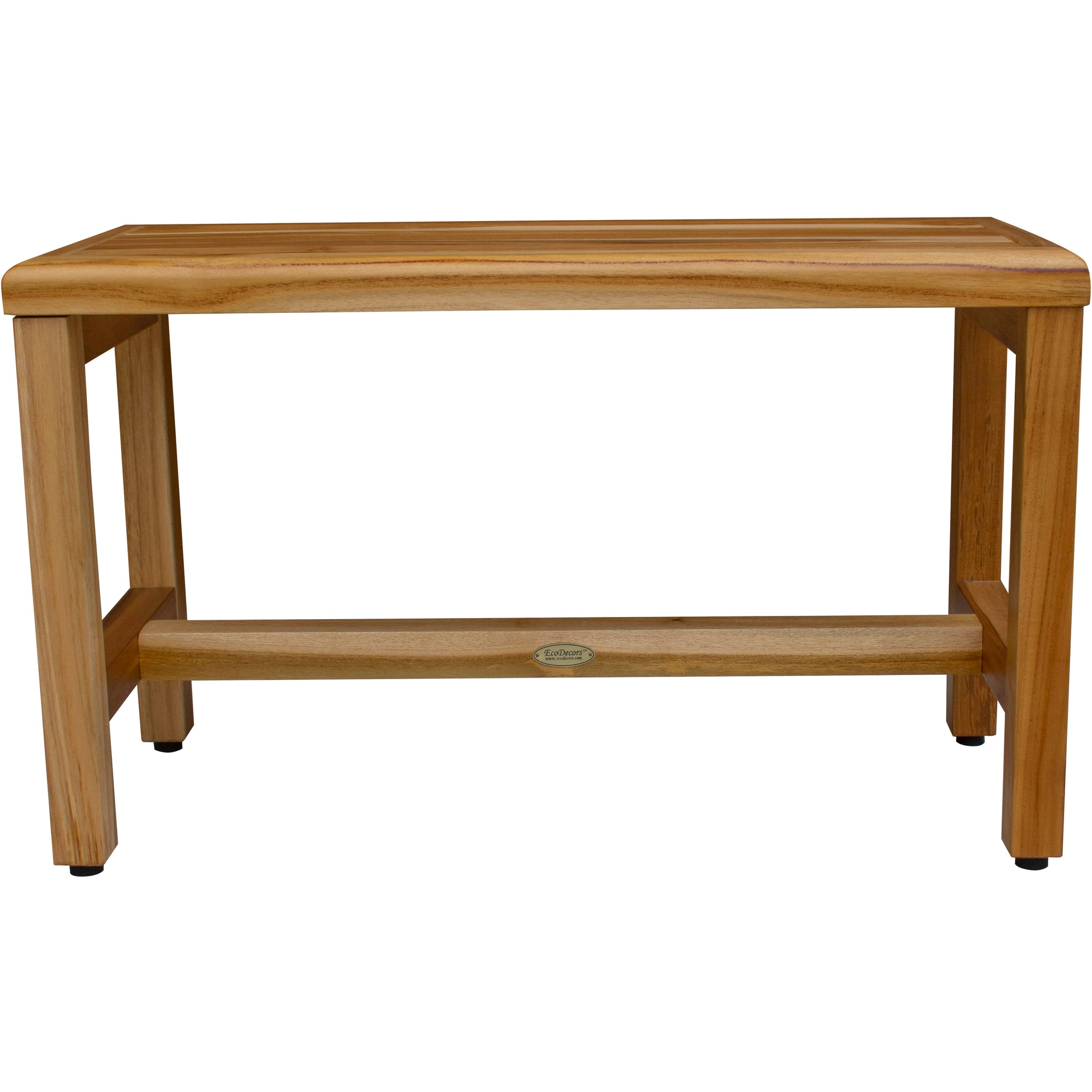 EcoDecors EarthyTeak 30" Solid Teak Wood Shower Bench