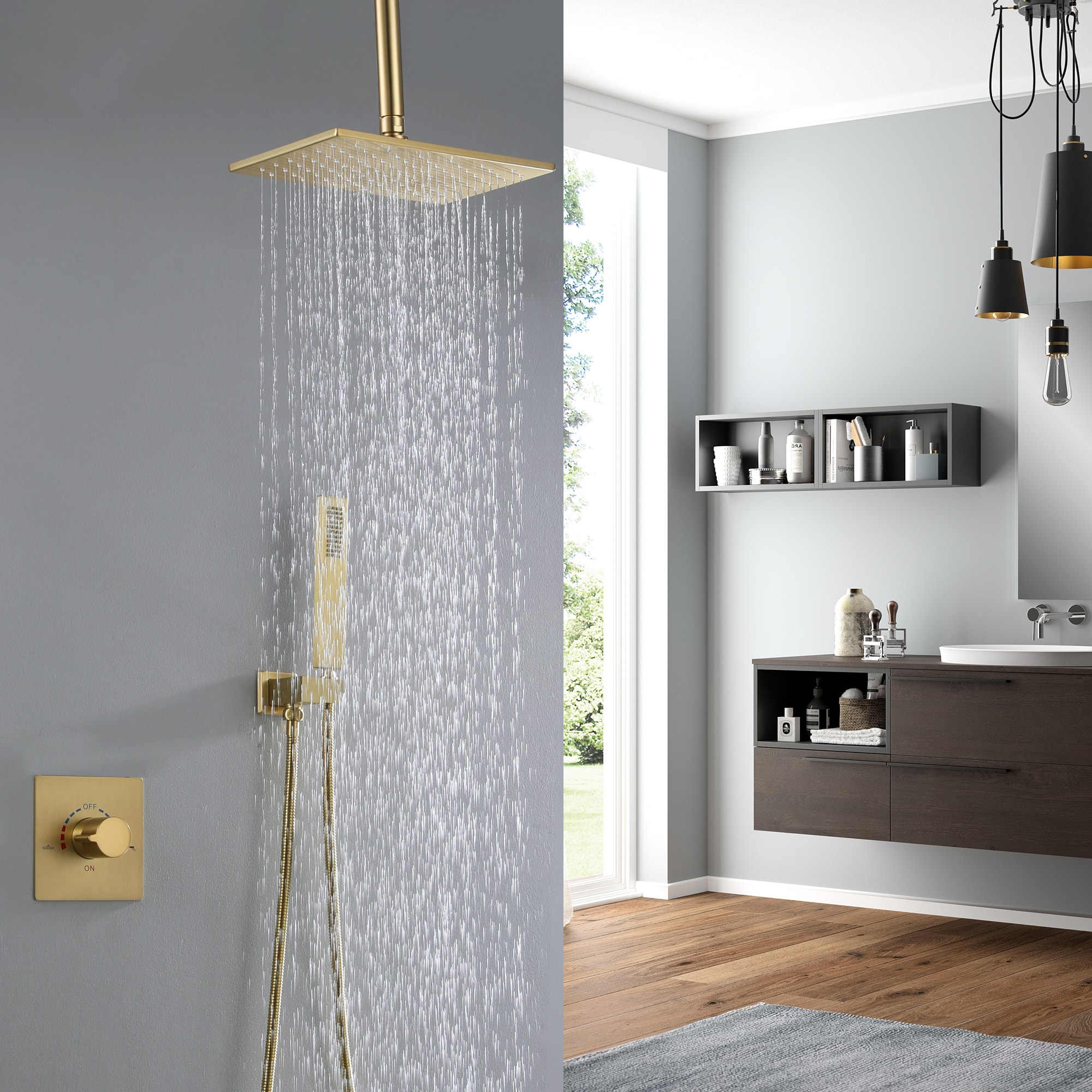 WELLFOR WB-1022 Showerhead-Bar-Panels - View #2
