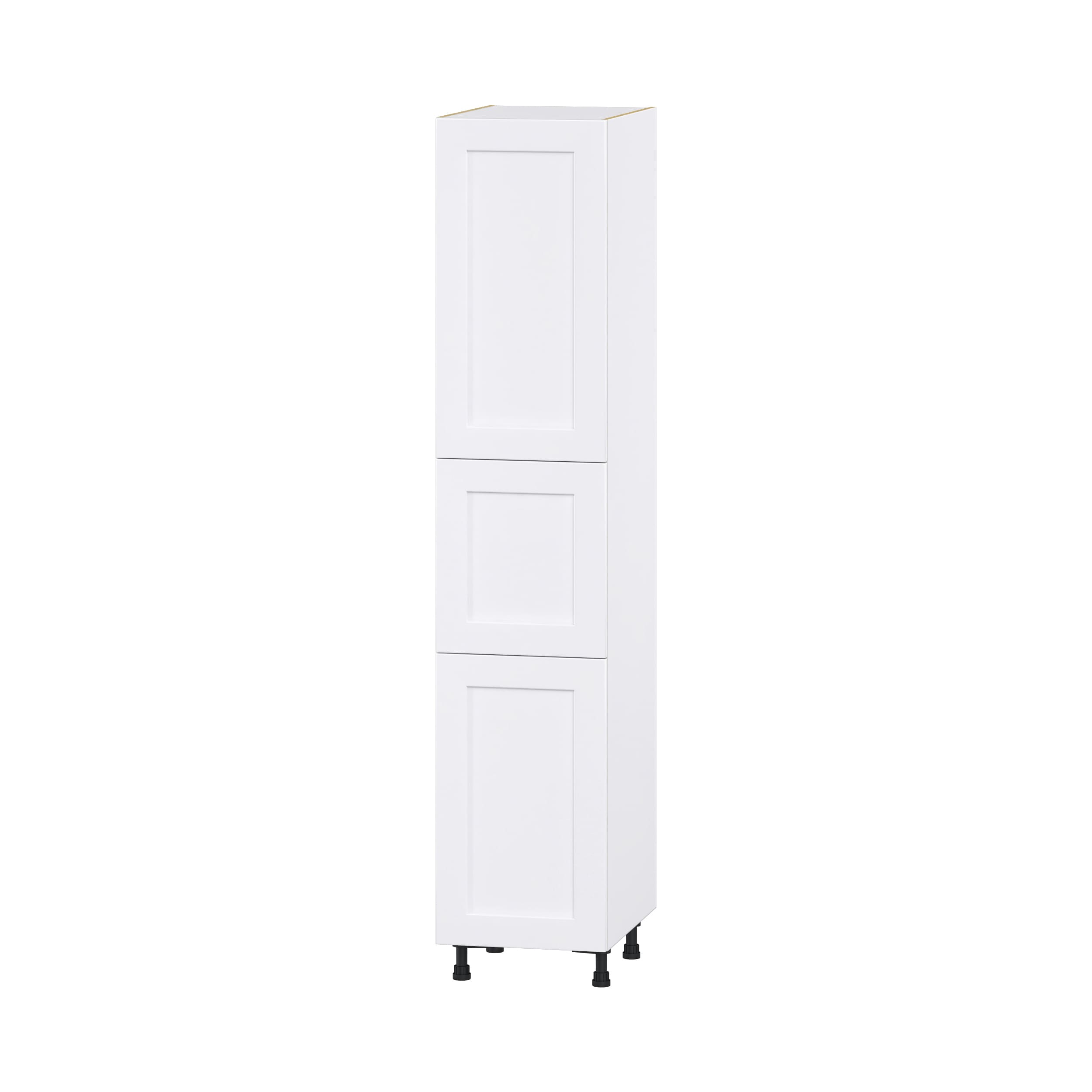 Hugo&Borg Jolie 15-in W x 89.5-in H x 24-in D Warm White Pantry Fully Assembled Cabinet (Flat Panel Shaker Door Style)