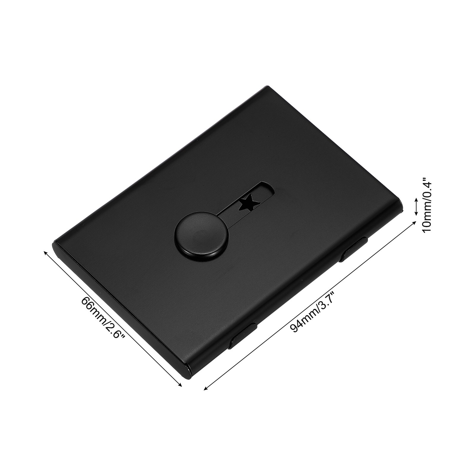 Unique Bargains 1pc Business Card Holder Thumb Drive Business Card Holder Portable Business Card Holders Alloy Slide Out Card Case for Business