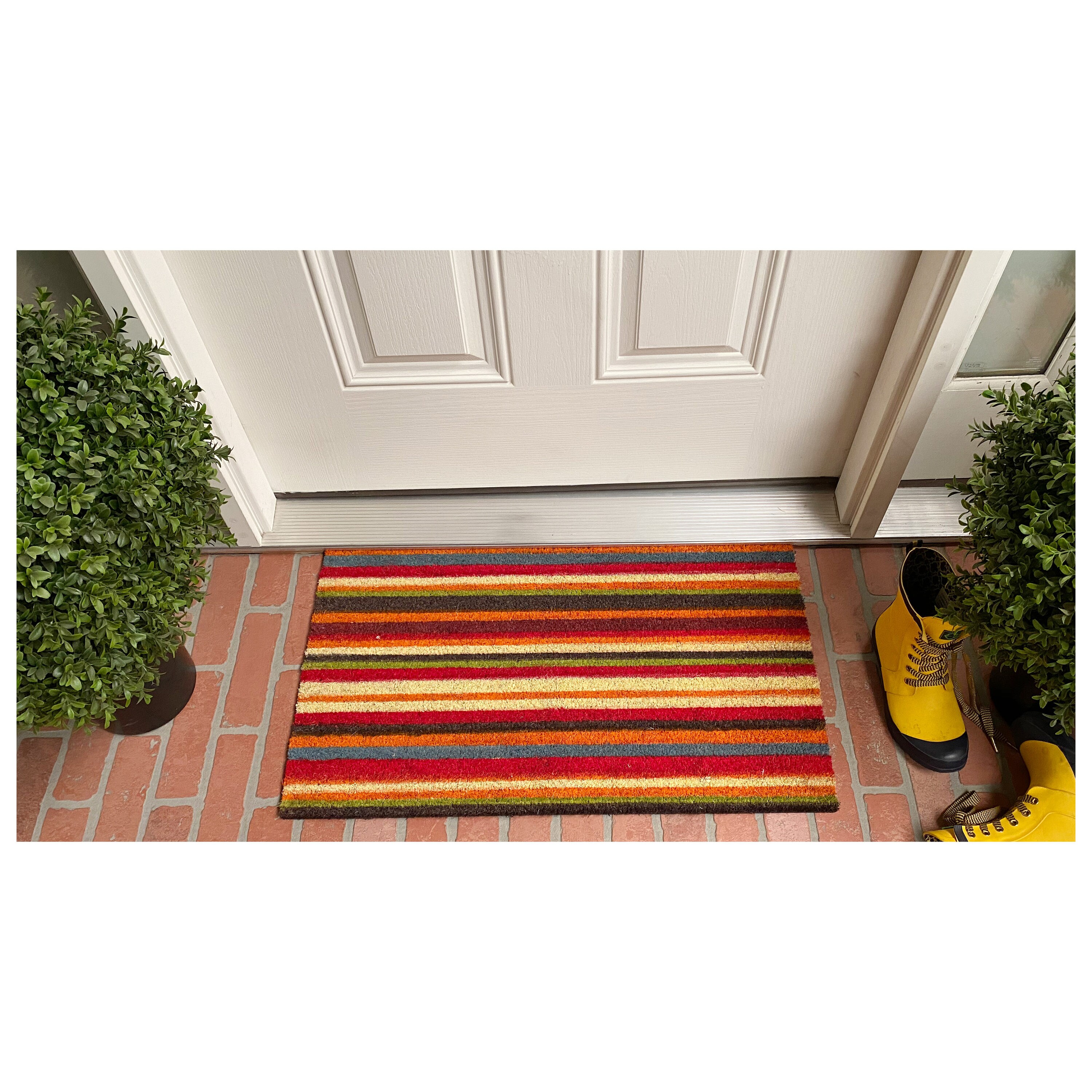 Horizontal Stripe Coir Doormat