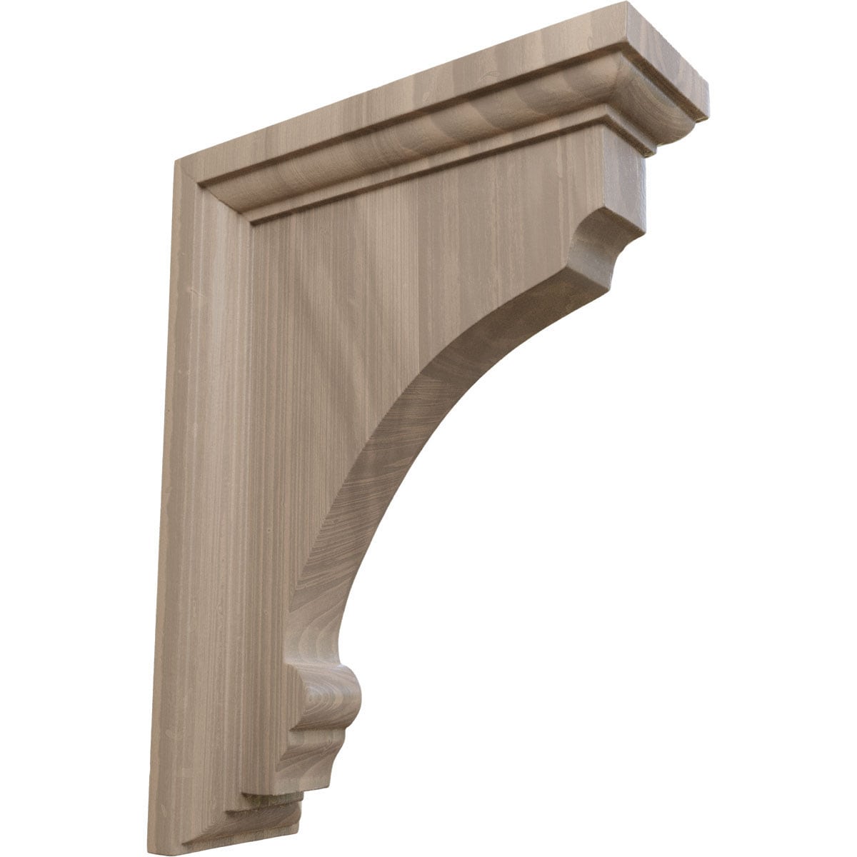 Ekena Millwork BKTW02X06X08TMWA Thompson 2-1/2-in x 6-in x 8-in Walnut Brown Wood Standard bracket