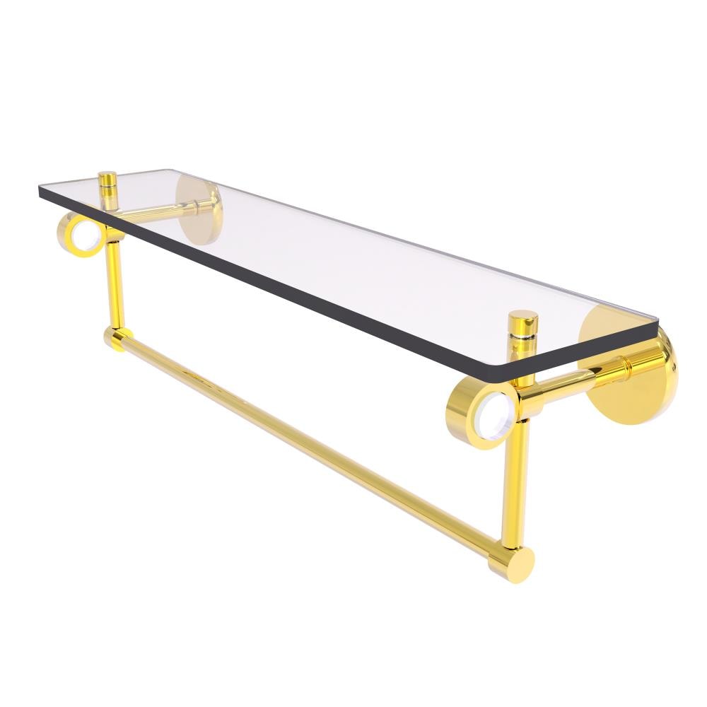 Allied Brass CV-1TB-22-PB Clearview Polished Brass Wall mount Bathroom Shelf ( 22-in x 6.2-in x 5-in )