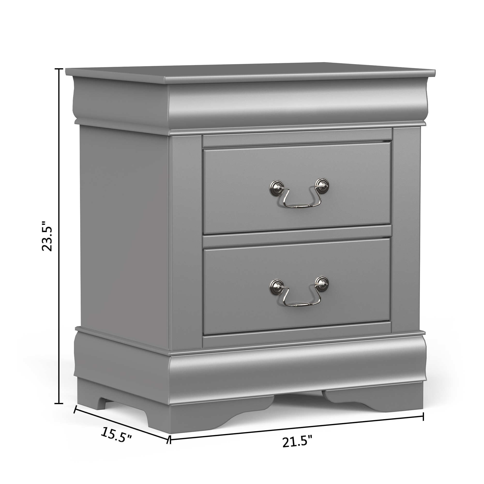 IHOMEadore MDFM7866GY-N nightstands - View #14
