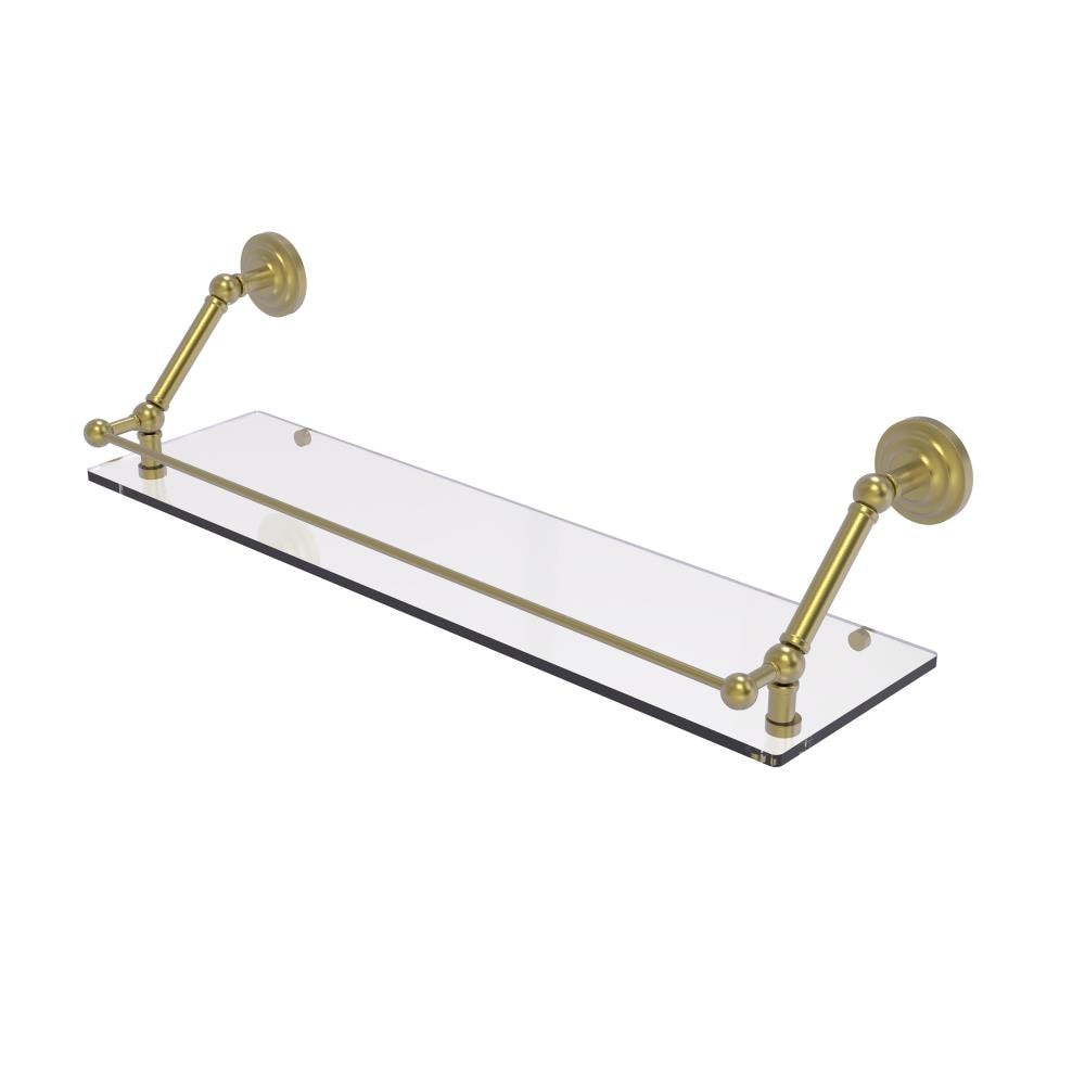 Allied Brass PQN-1-30-GAL-SBR Prestige Que New Satin Brass Wall mount Bathroom Shelf ( 30-in x 8-in x 8-in )