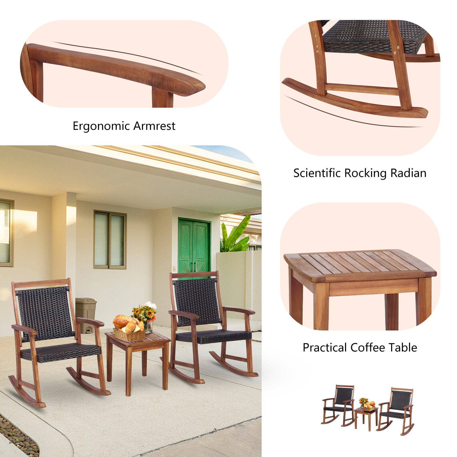 Forclover HYFC-0454 Patio-Chairs - View #4