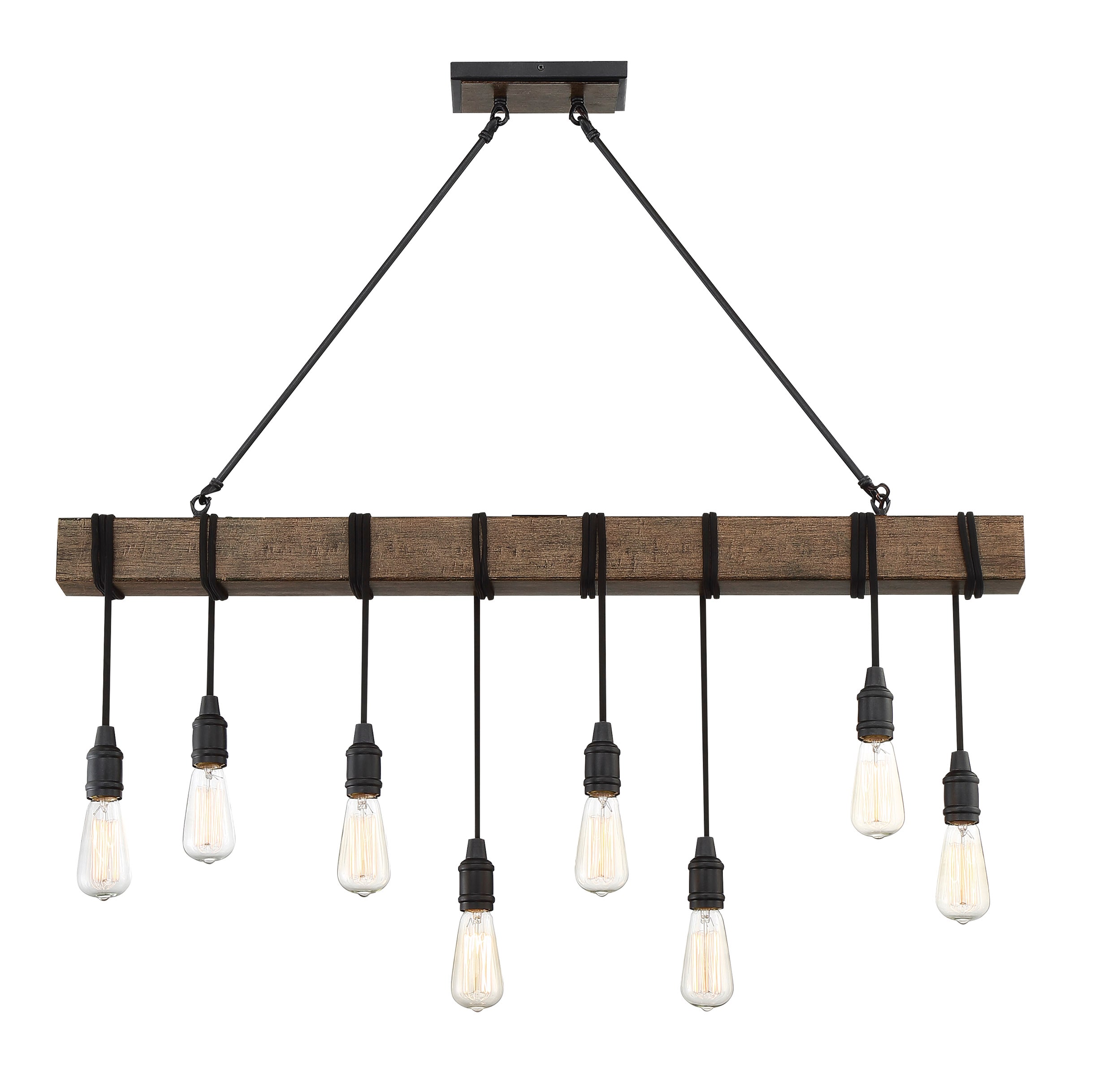 Savoy House Burgess 8-Light Rustic Bronze Linear Pendant