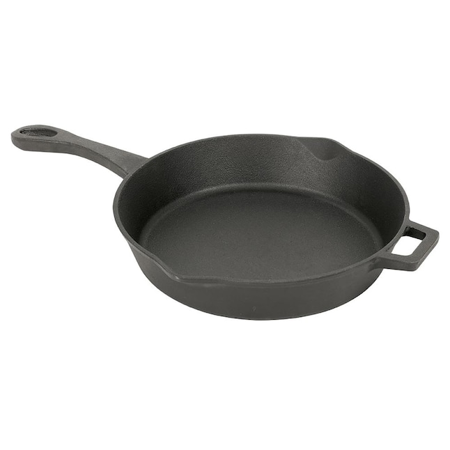 Bayou Classic 14-in Cast Iron Skillet with Pour Spouts and Helper
