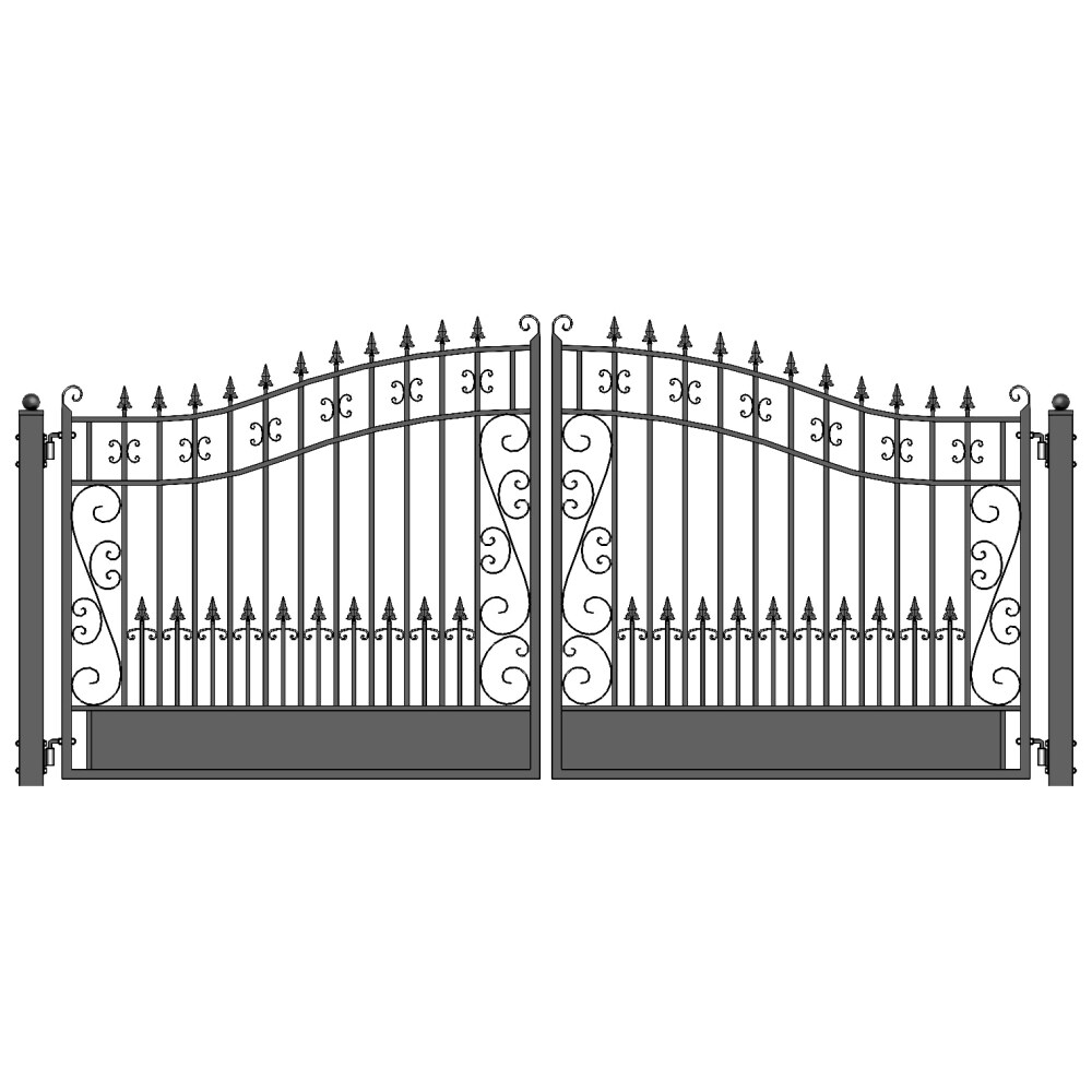 ALEKO DG18VEND-LO 18-Feet x 6-Feet Black Galvanized steel Driveway Gate