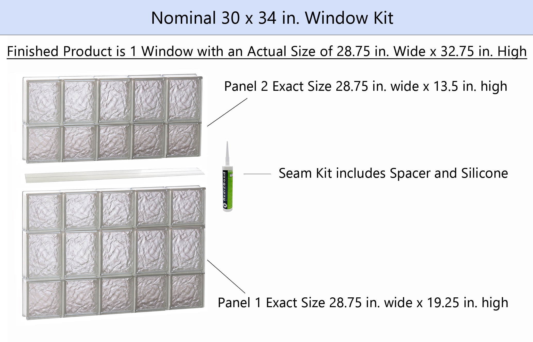 REDI2SET S3034IS Glass-Block-Windows - View #2