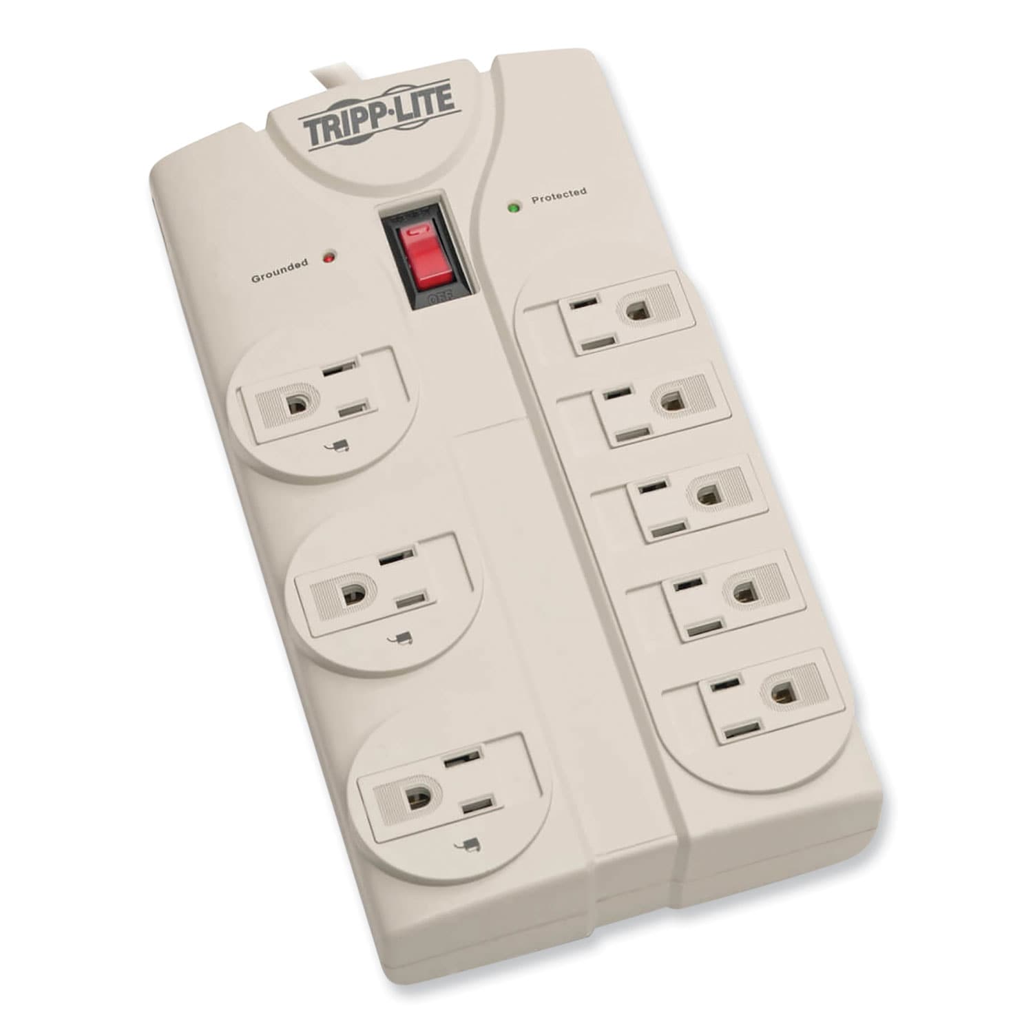 Tripp Lite TRPTLP808 8-ft Protect It 8 -Outlet 1440 Joules 1800 -Watts Gray Indoor AC Surge Protector