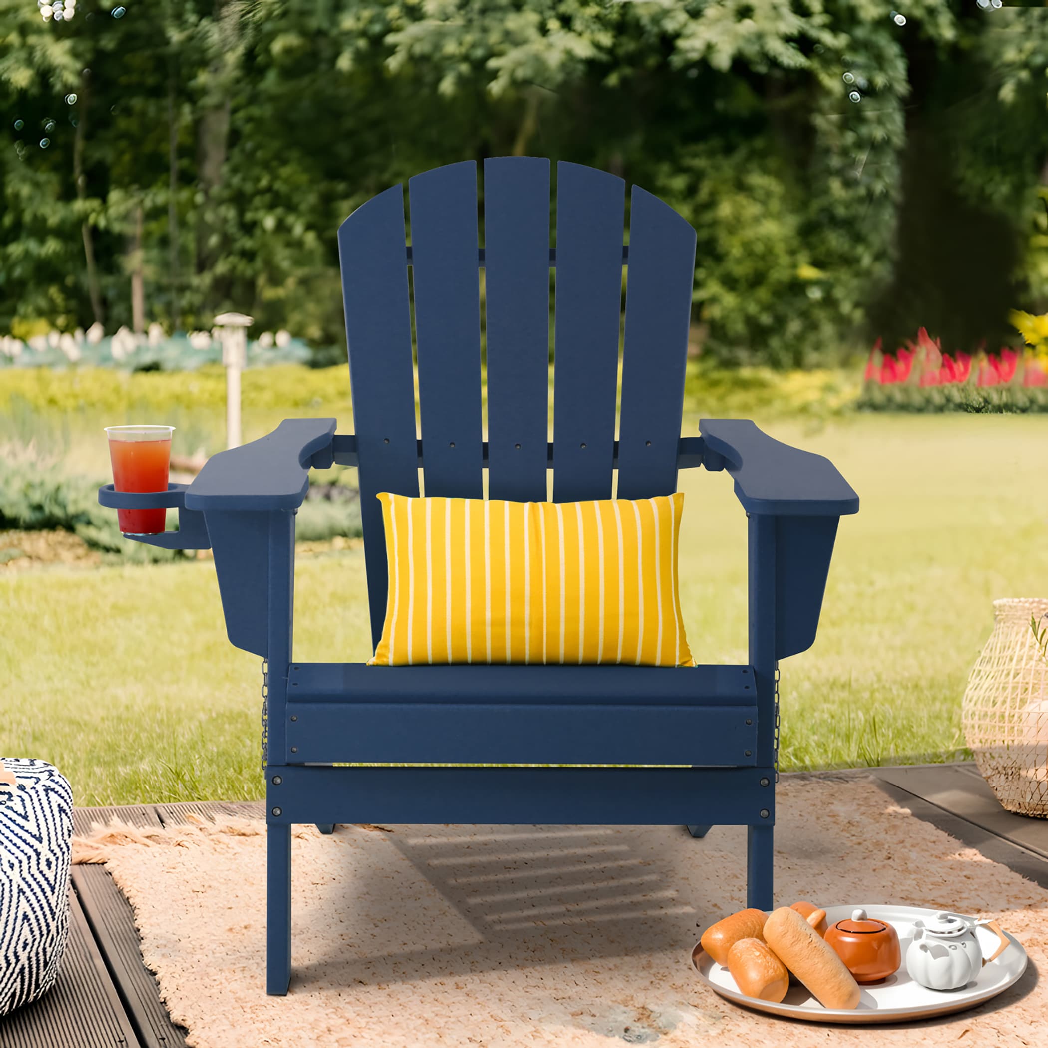 EarlGrove LS-AH4004NY Patio Conversation Set with Blue
