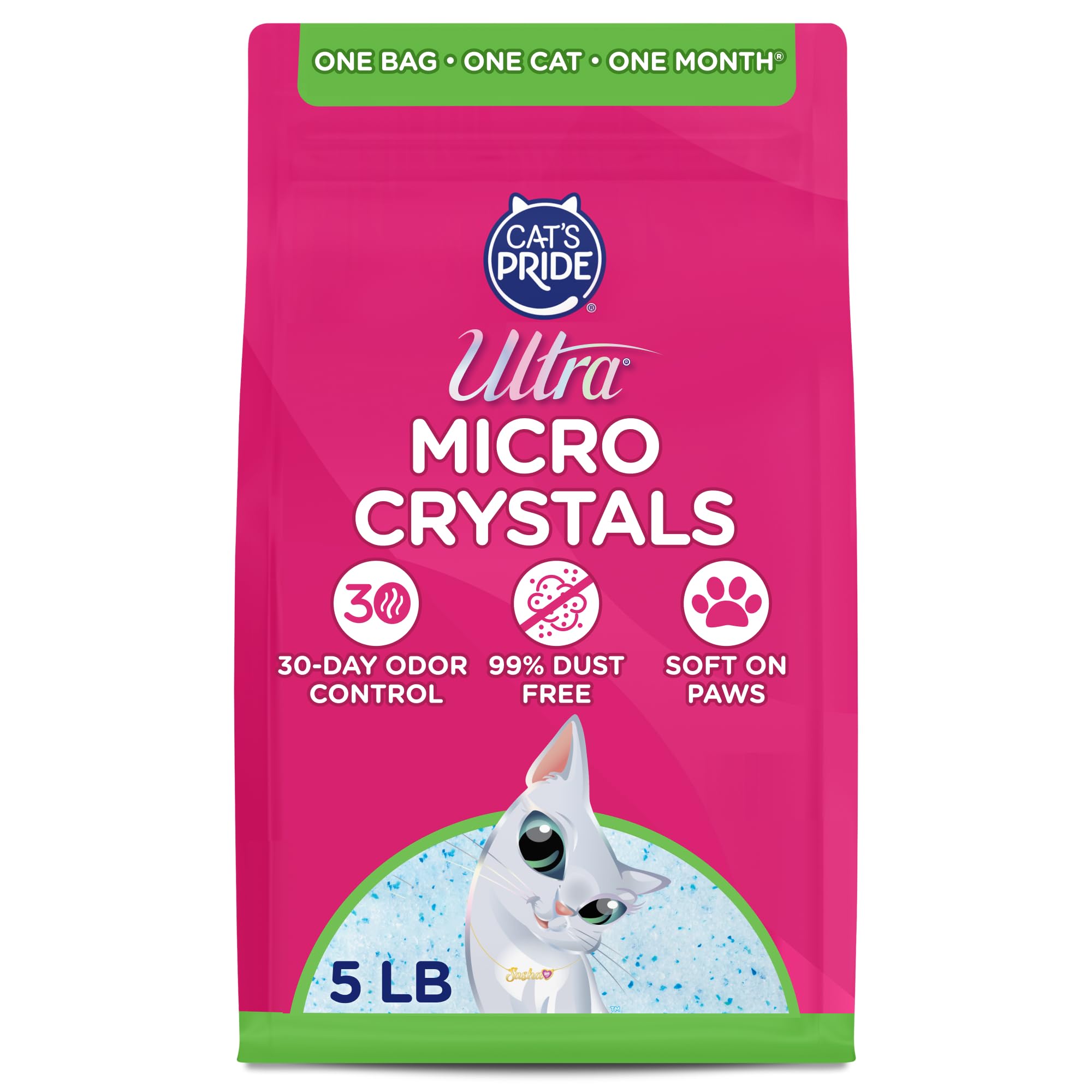 Ultra -  Micro Crystals Cat Litter - 99.9 Dust Free Soft on Paws Fragrance Free - 5 Lbs.