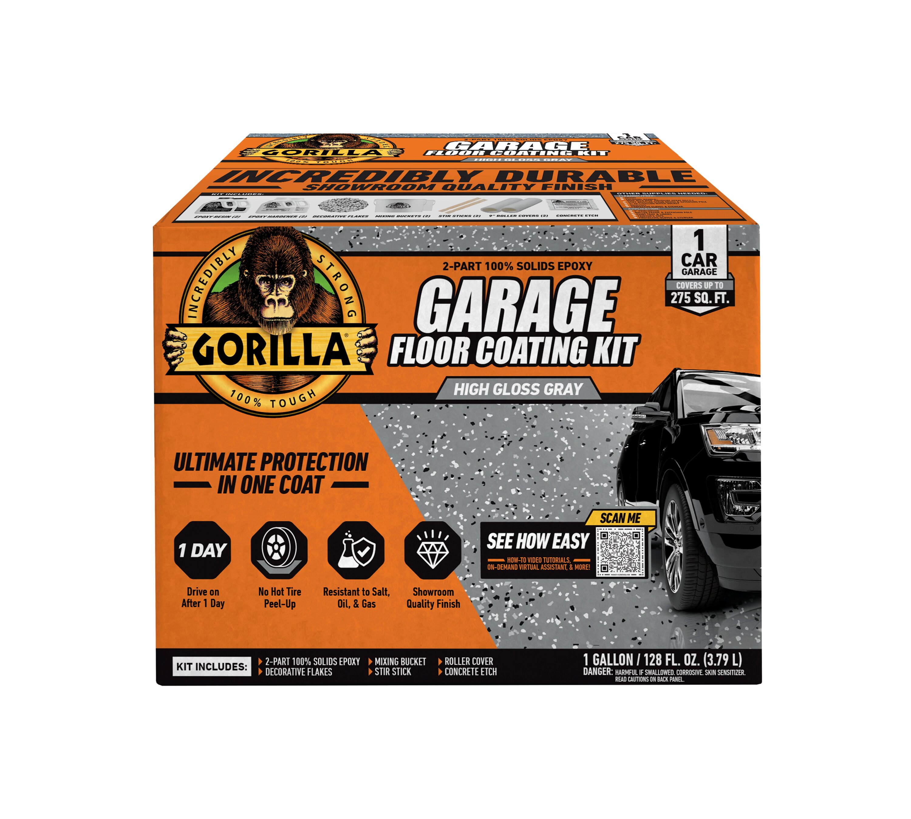 Gorilla 2-part Light-Gray Epoxy Concrete and Garage Floor Paint ( Kit ) #118492